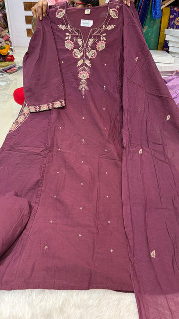 Aadi Sale/ Mulcotton 3pc party wear