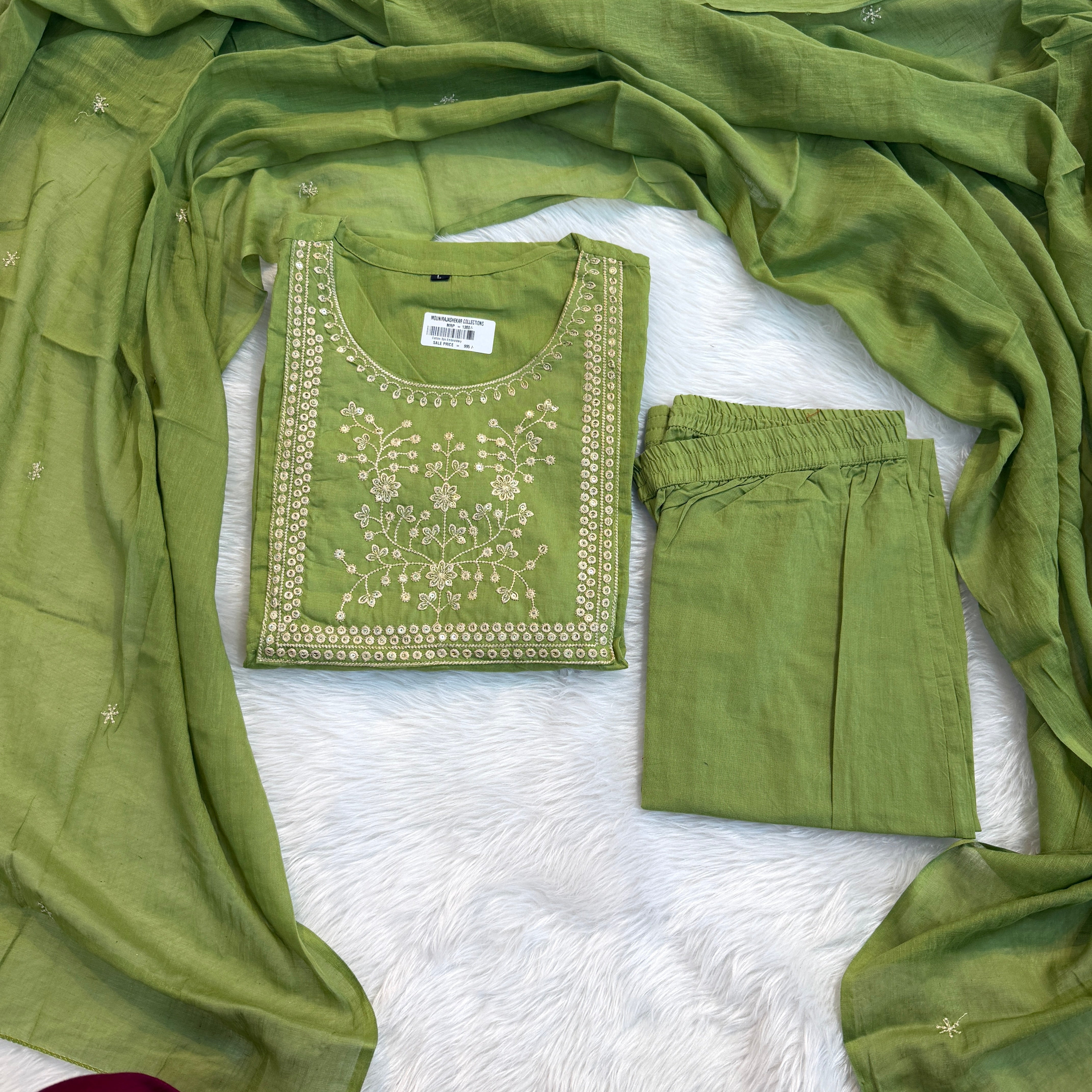 MRC209 Cotton 3pc Embroidery