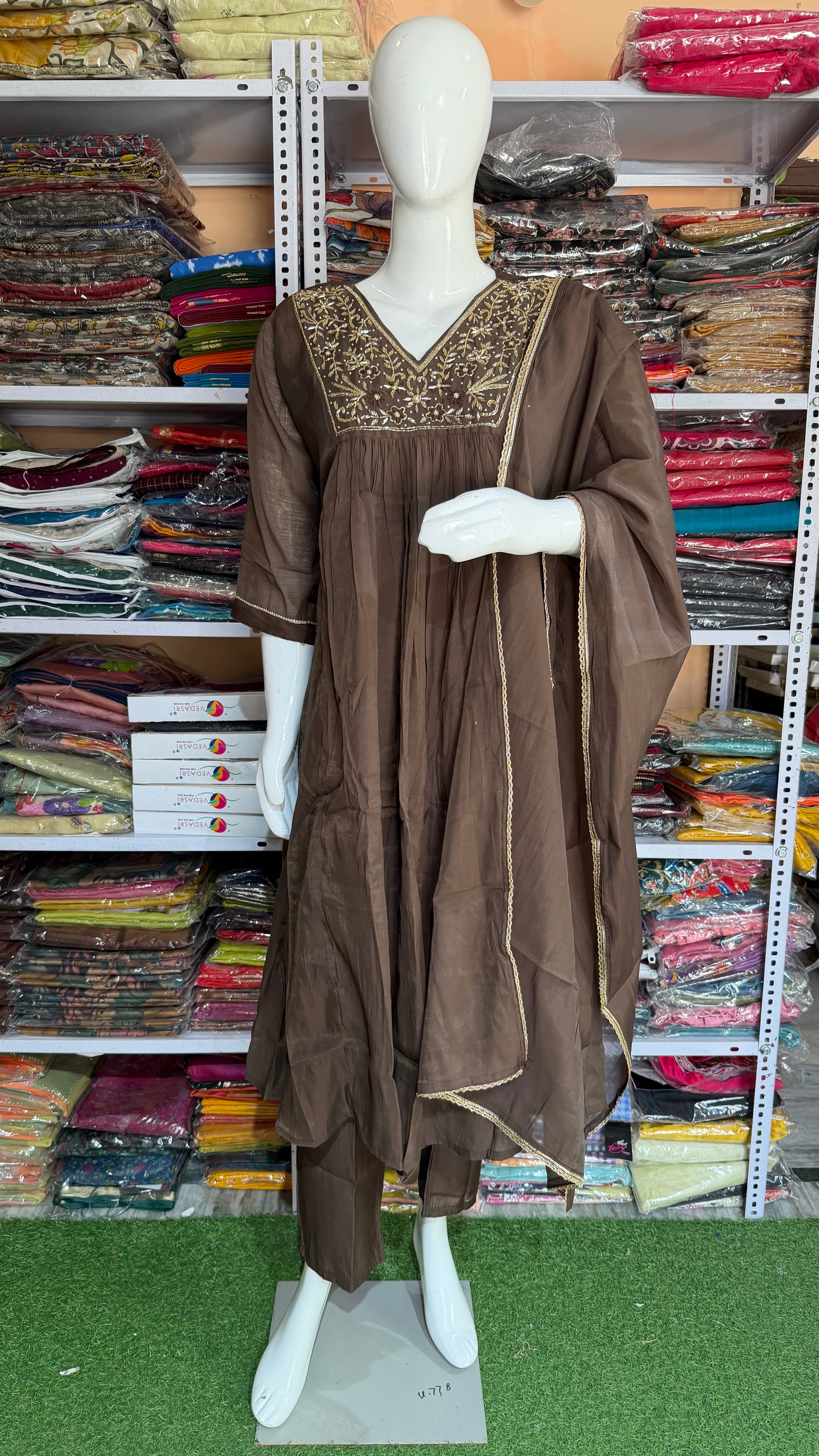MRC107 3 piece party wear kurti set