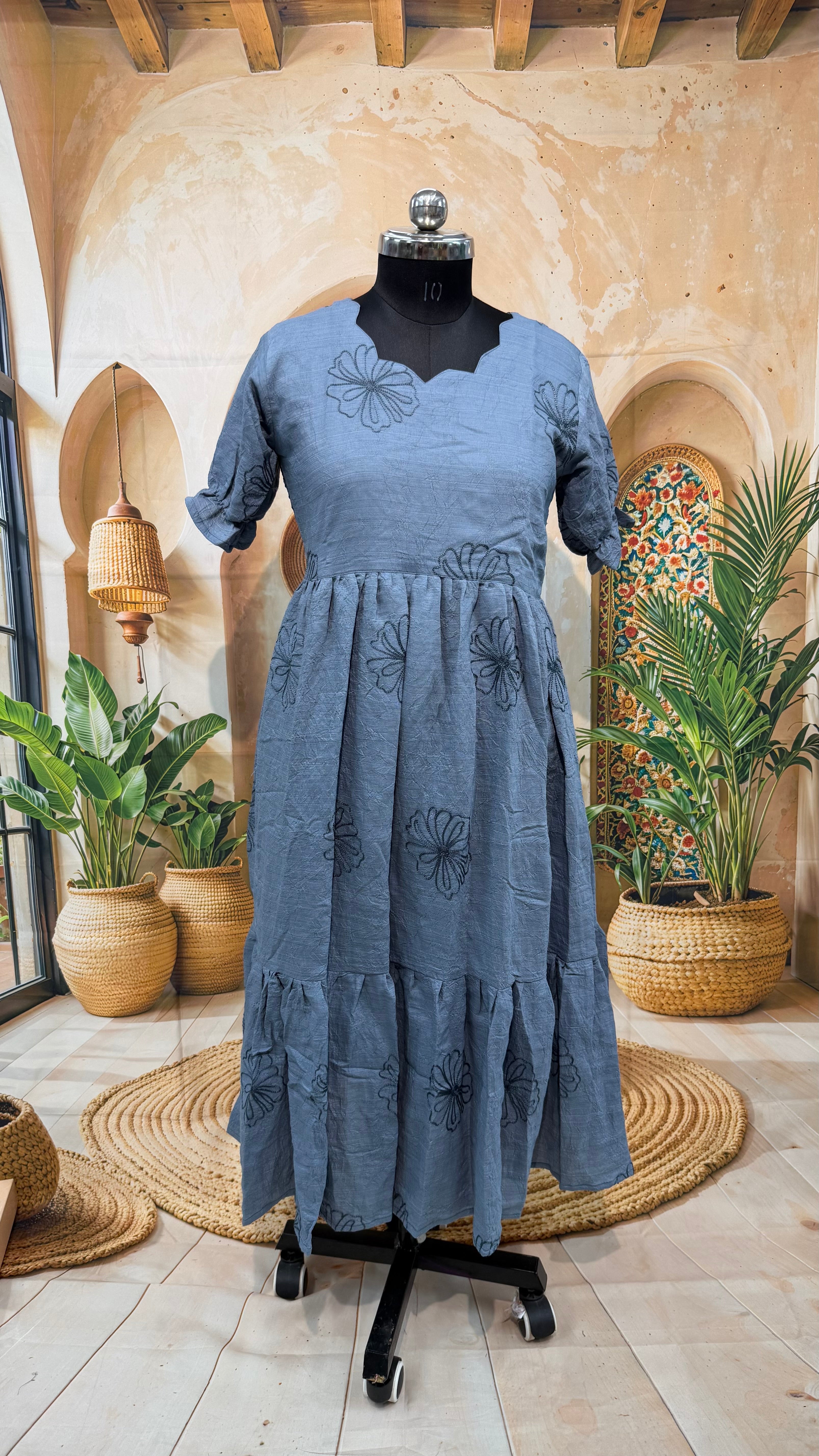 MRC415 Georget Crush Frock plus size