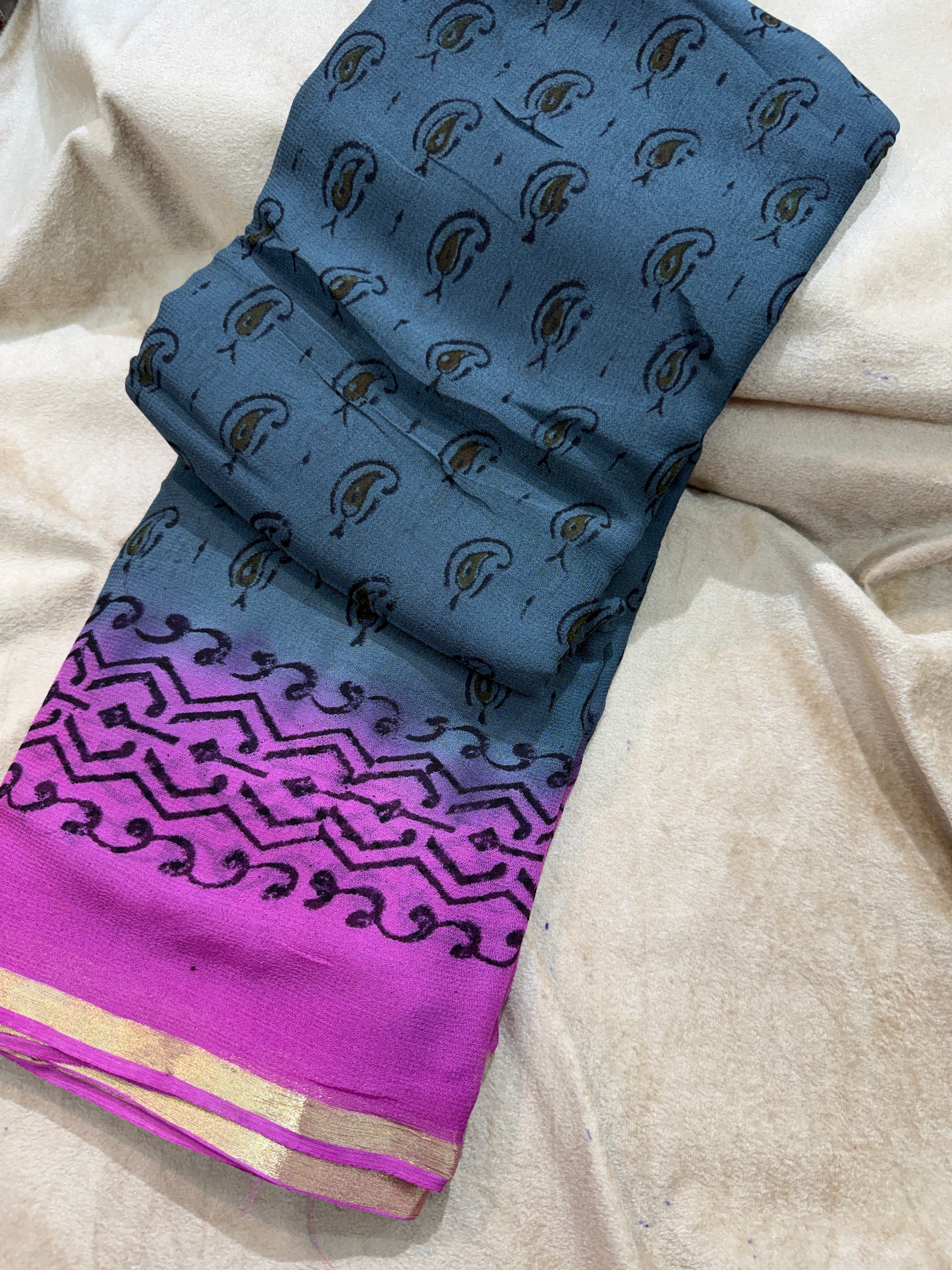 MRC314 Zari PIPINIG GEORGET SAREE