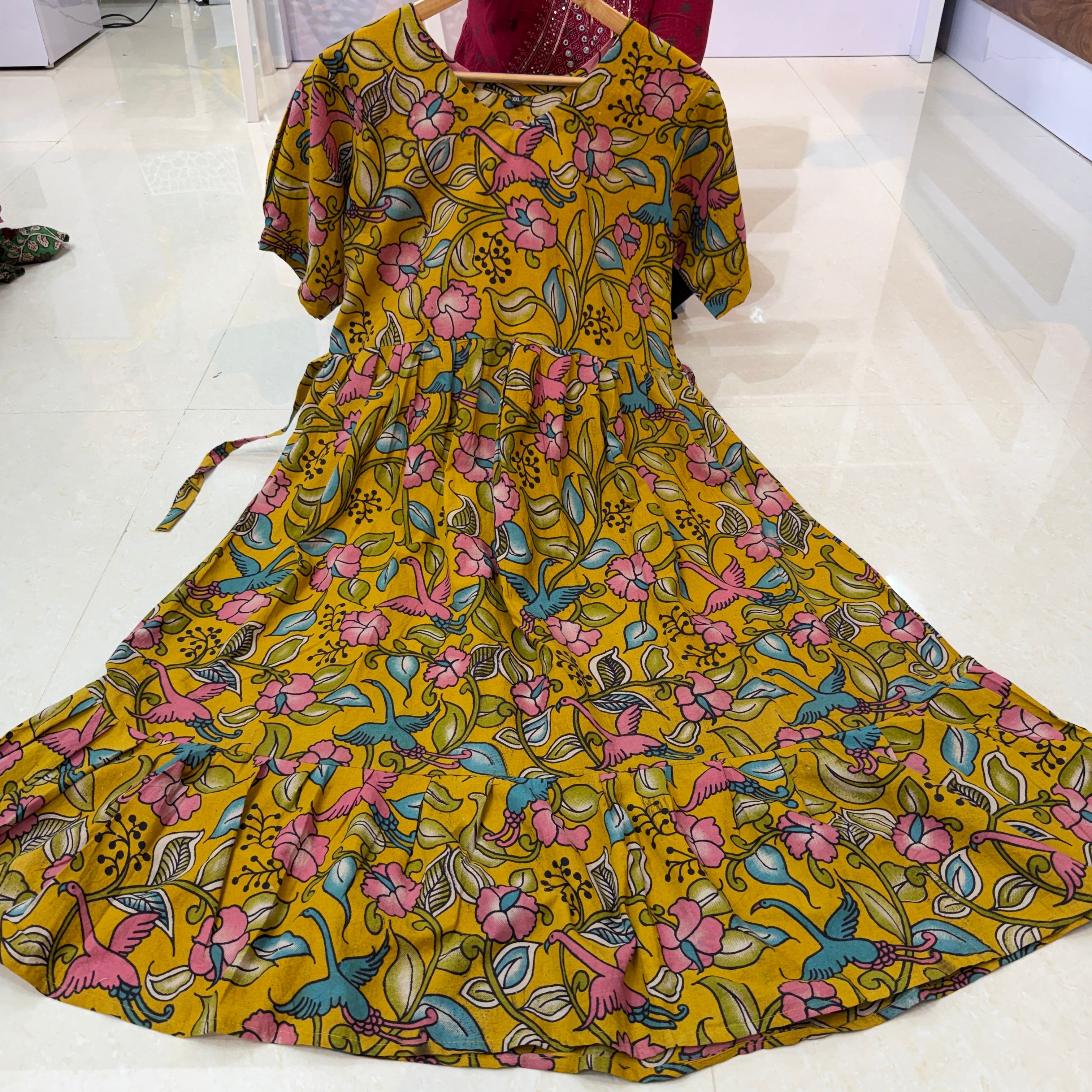 MRC224 cotton Kalamkari frocks