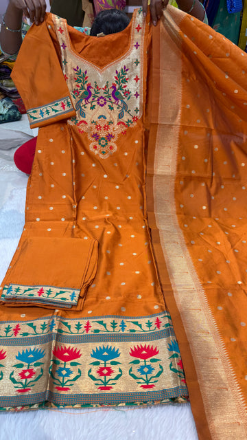 Aadi sale / Jamdani work 3pc Set