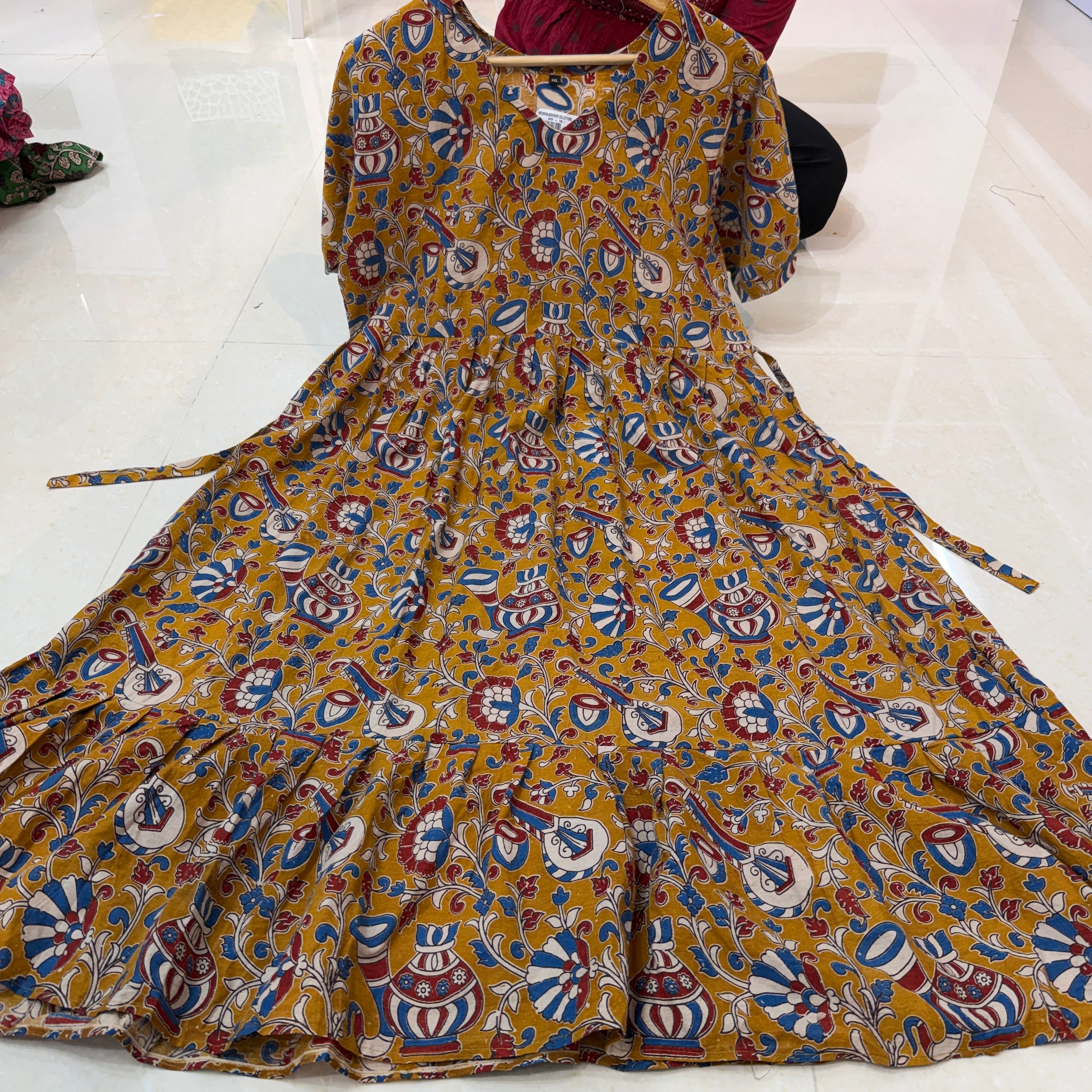 MRC224 cotton Kalamkari frocks