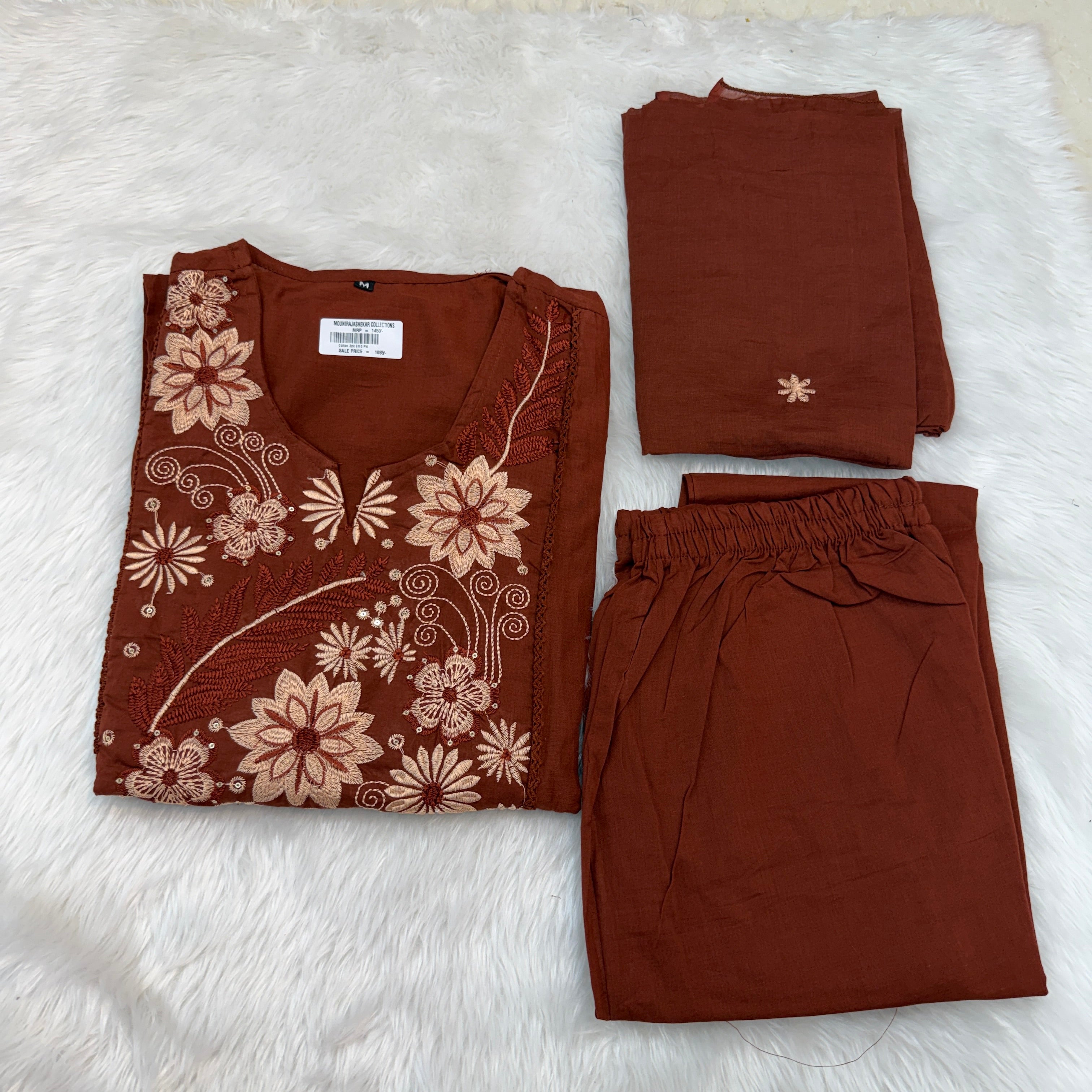 MRC214 Cotton 3PC Emb PKT