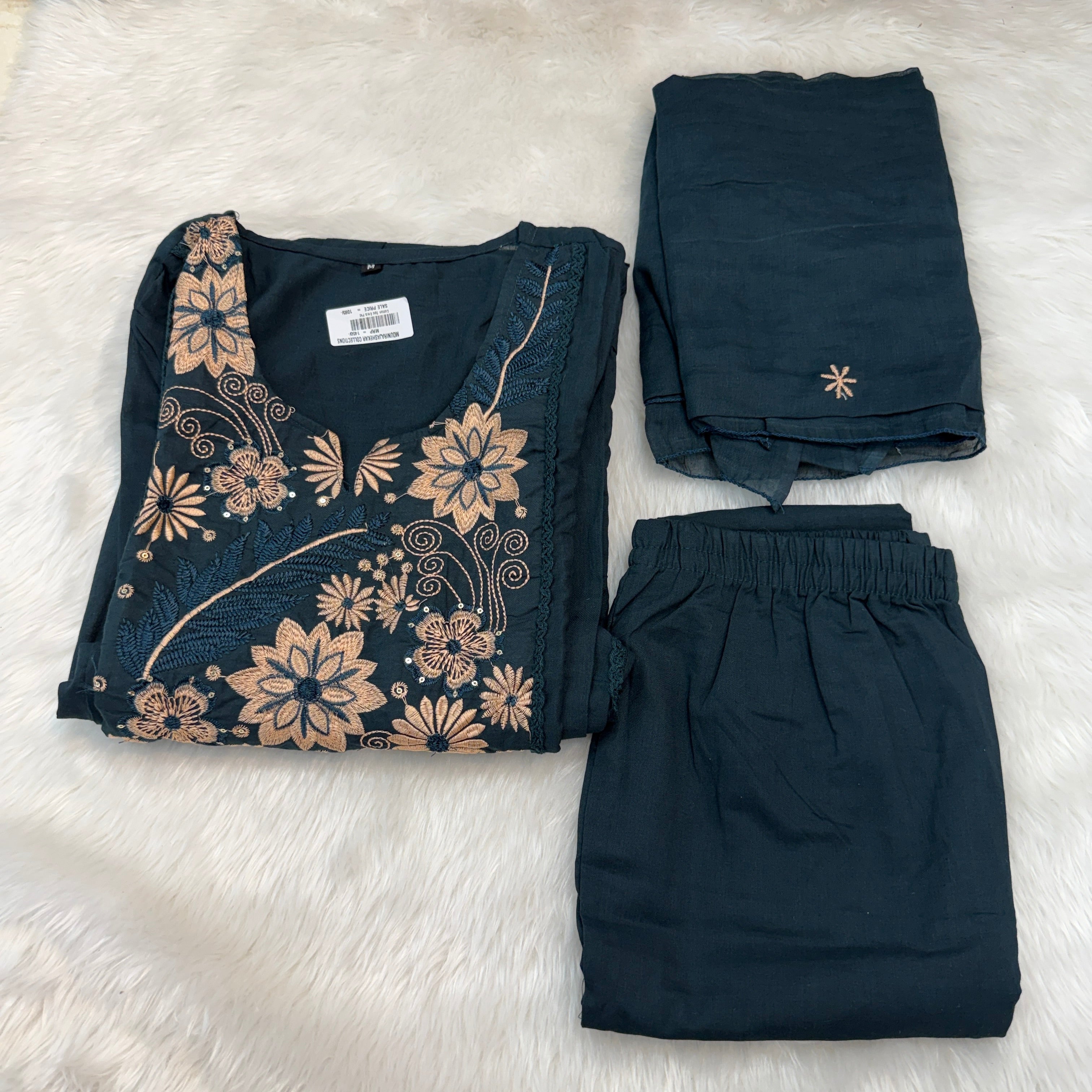 MRC214 Cotton 3PC Emb PKT