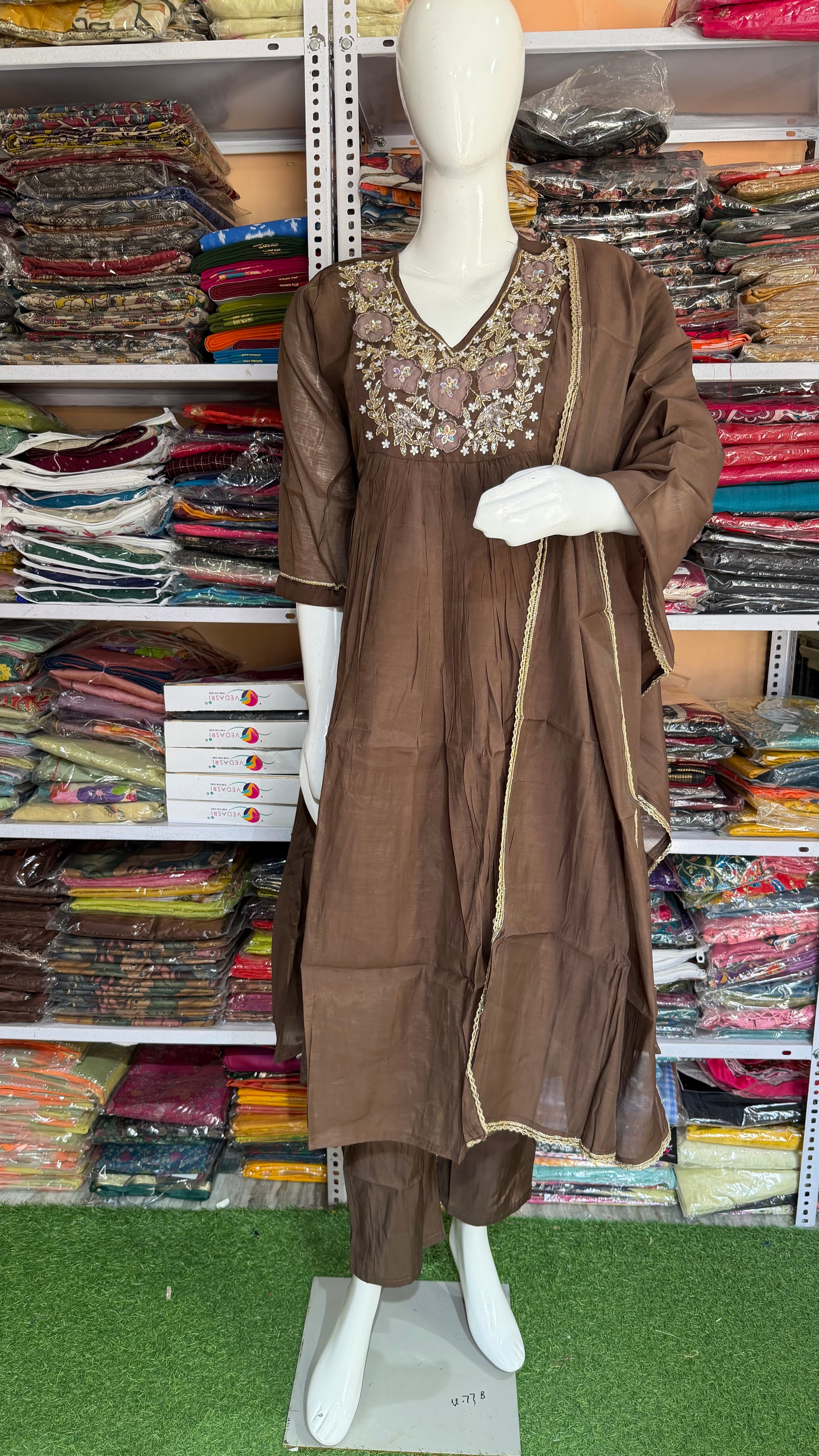 MRC107 3 piece party wear kurti set