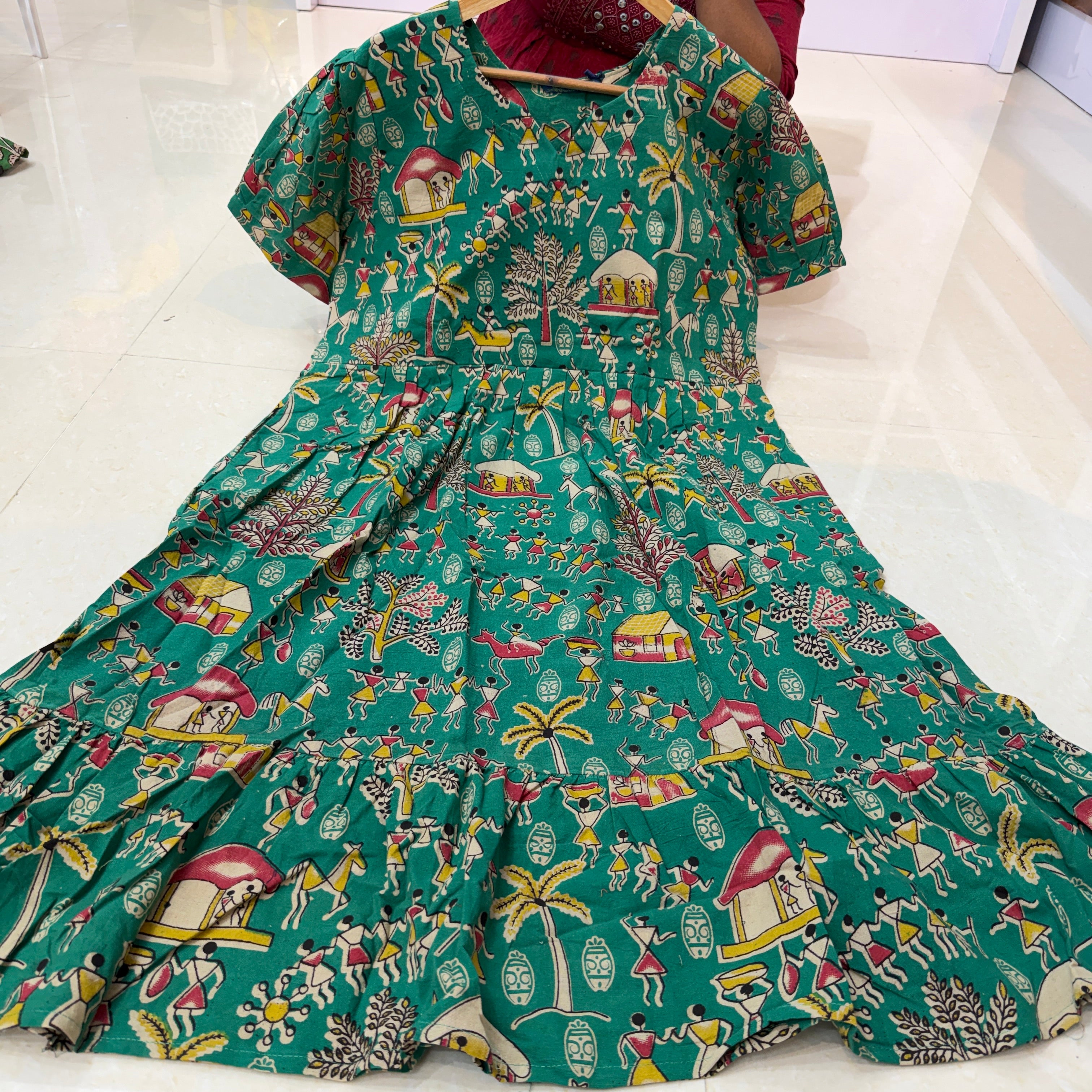 MRC224 cotton Kalamkari frocks