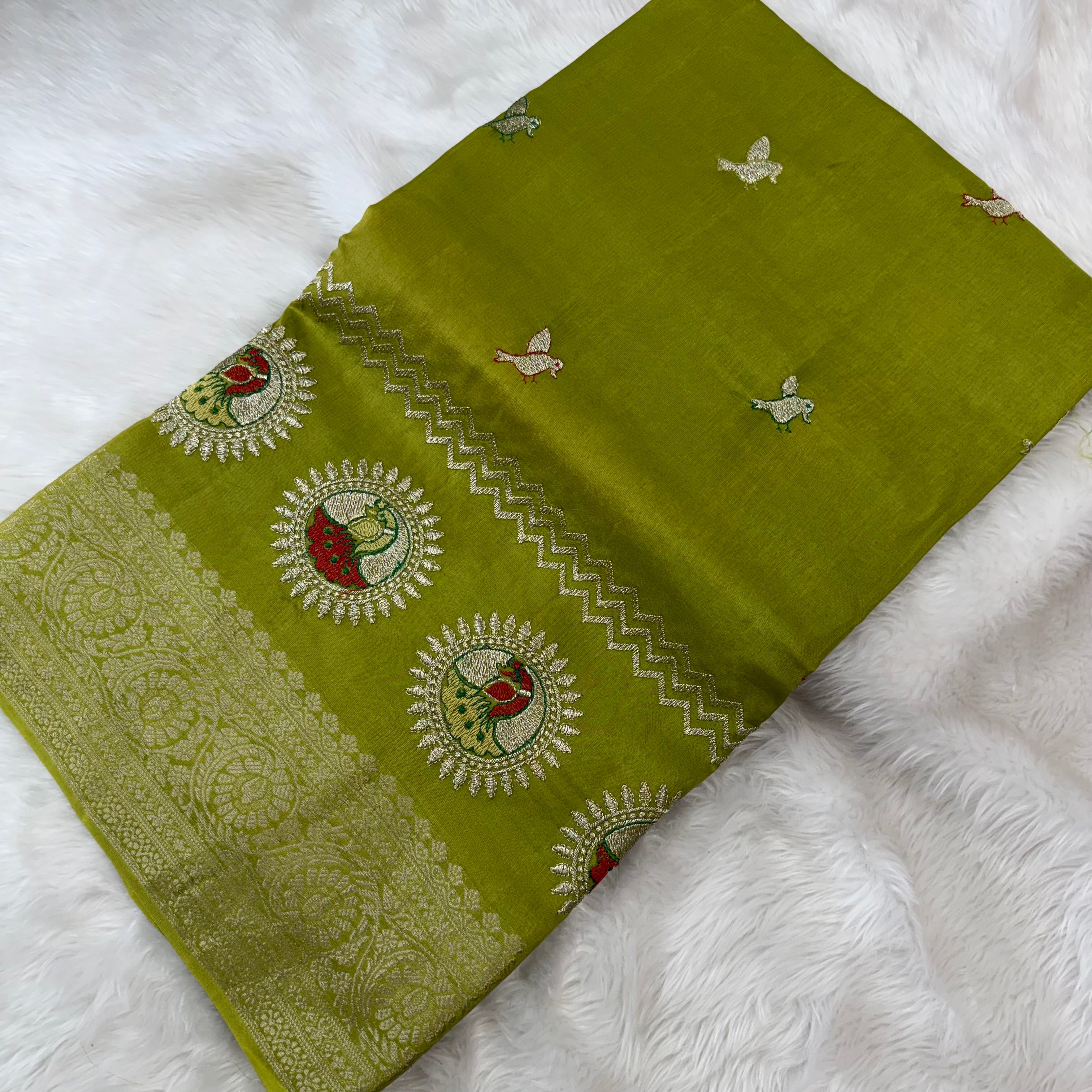 MRC178 Green Mysore Silk / Payal Silk