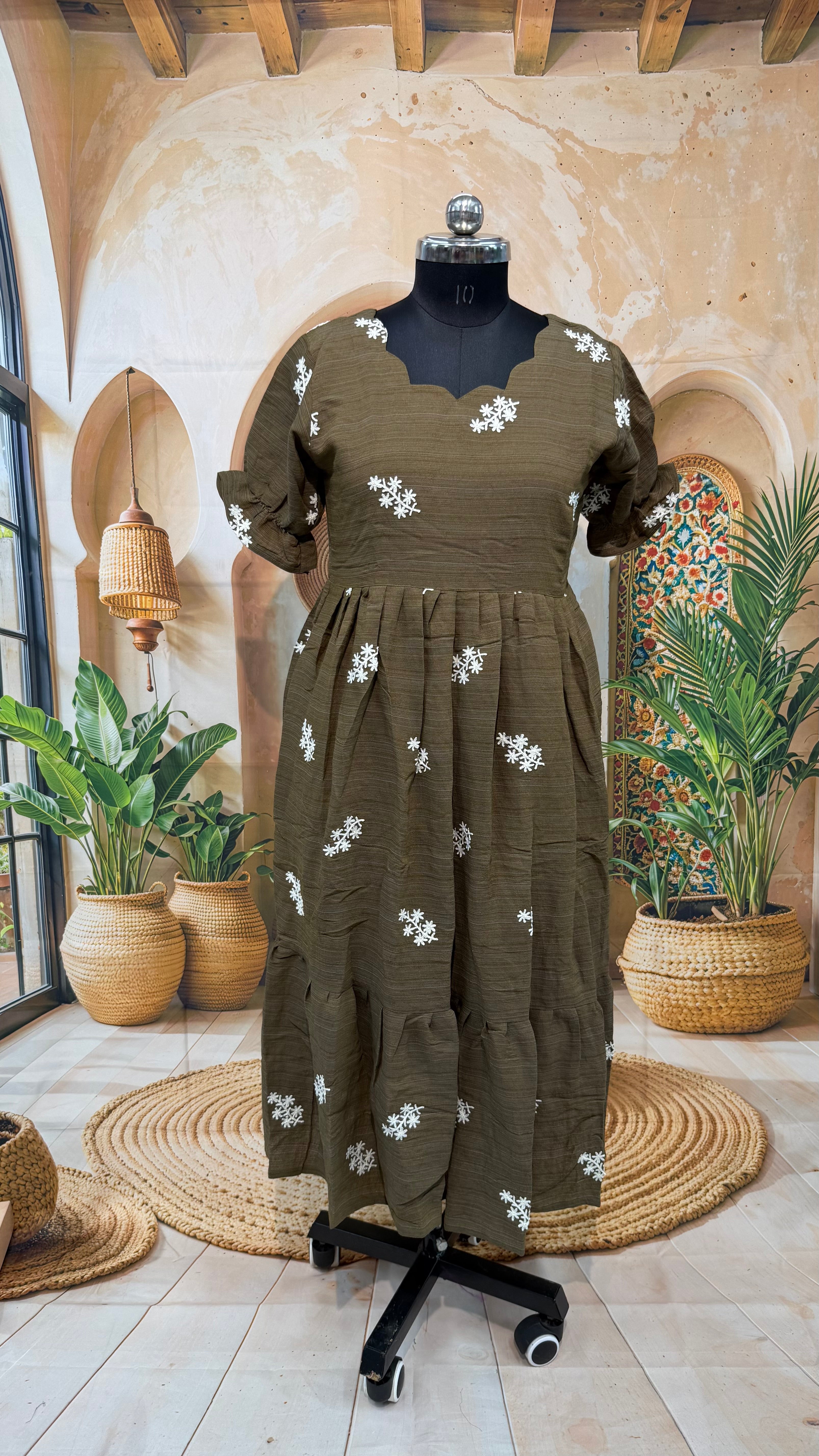 MRC415 Georget Crush Frock plus size