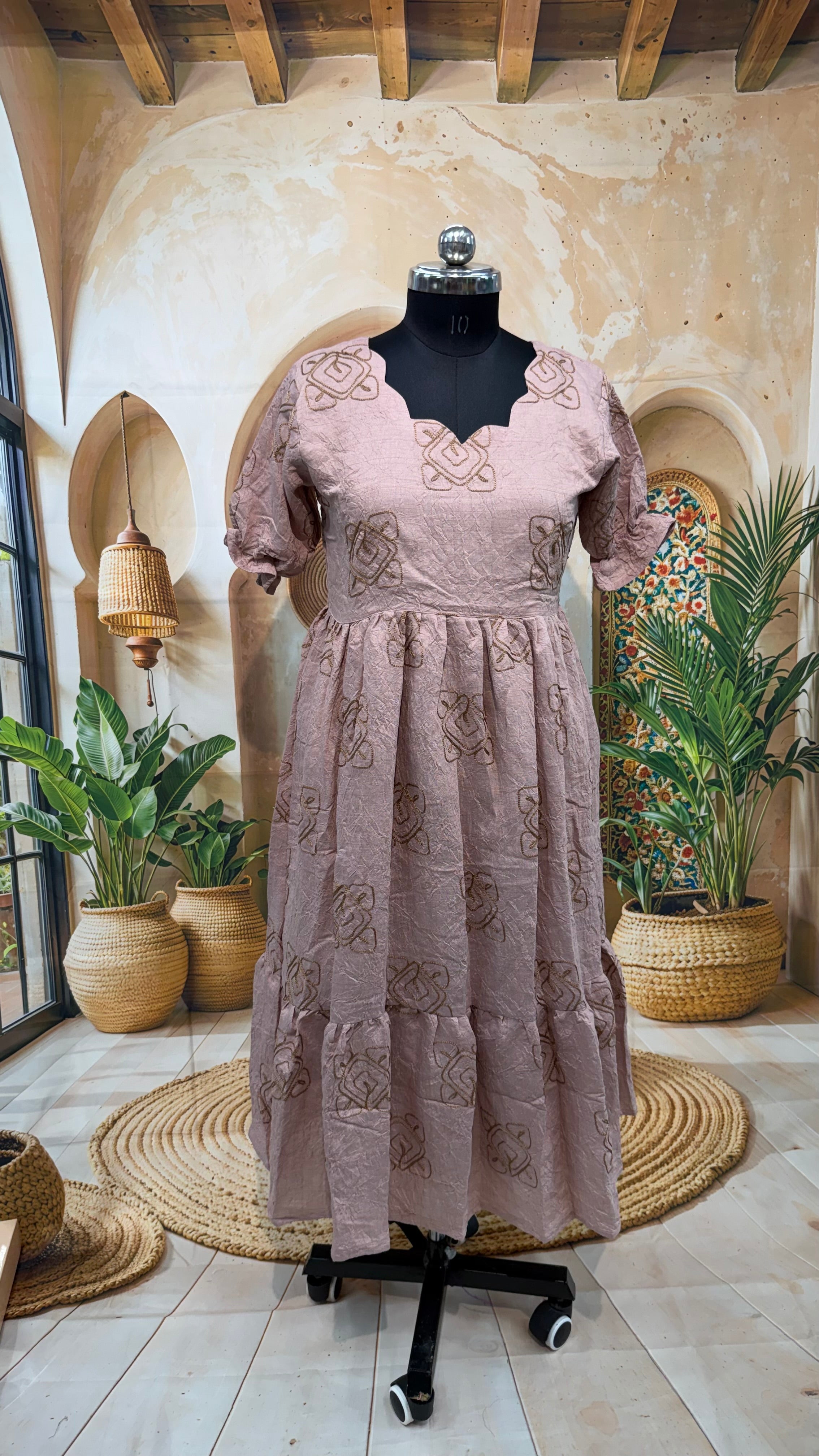 MRC415 Georget Crush Frock plus size