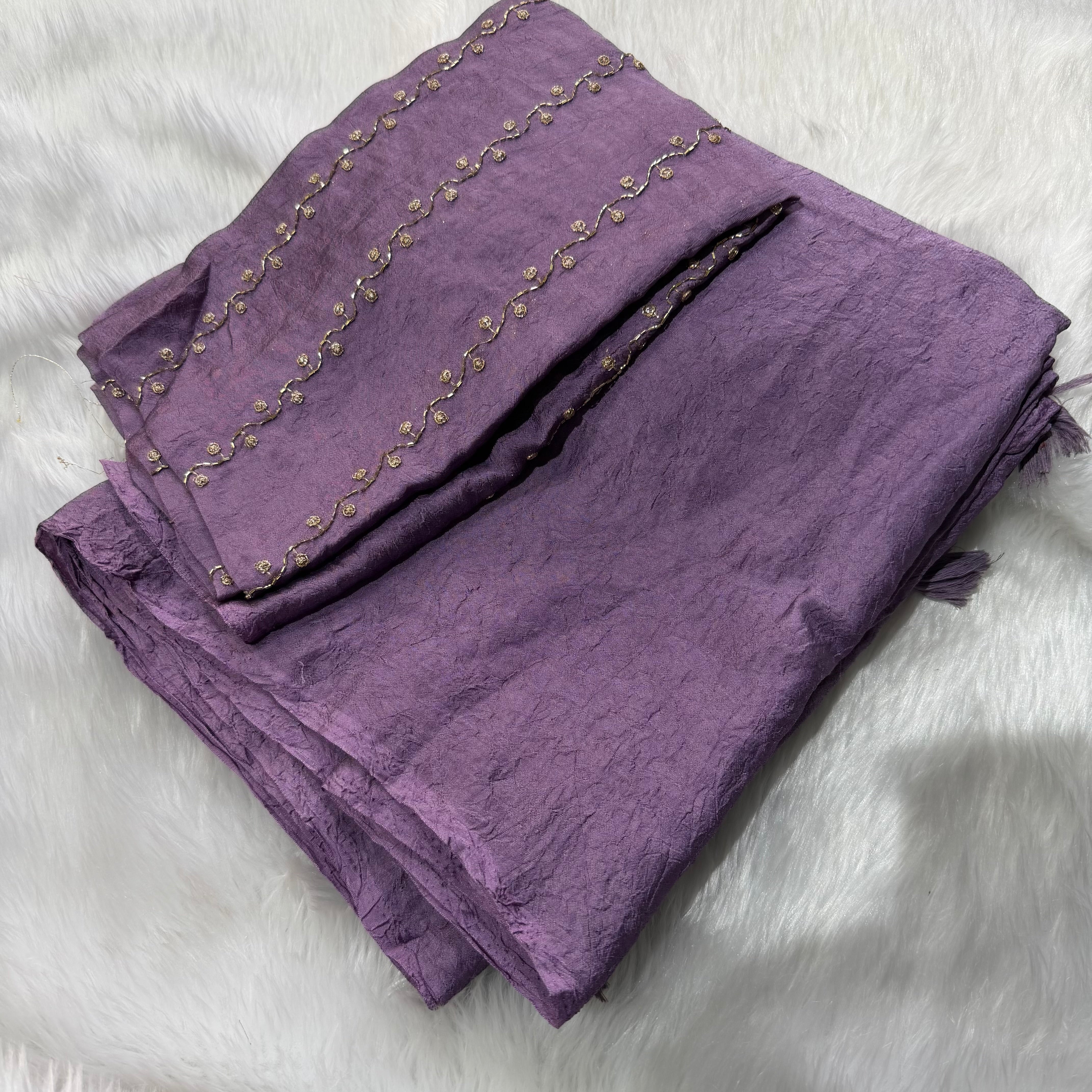 MRC141 Fendy crush Georget Saree / Tussels