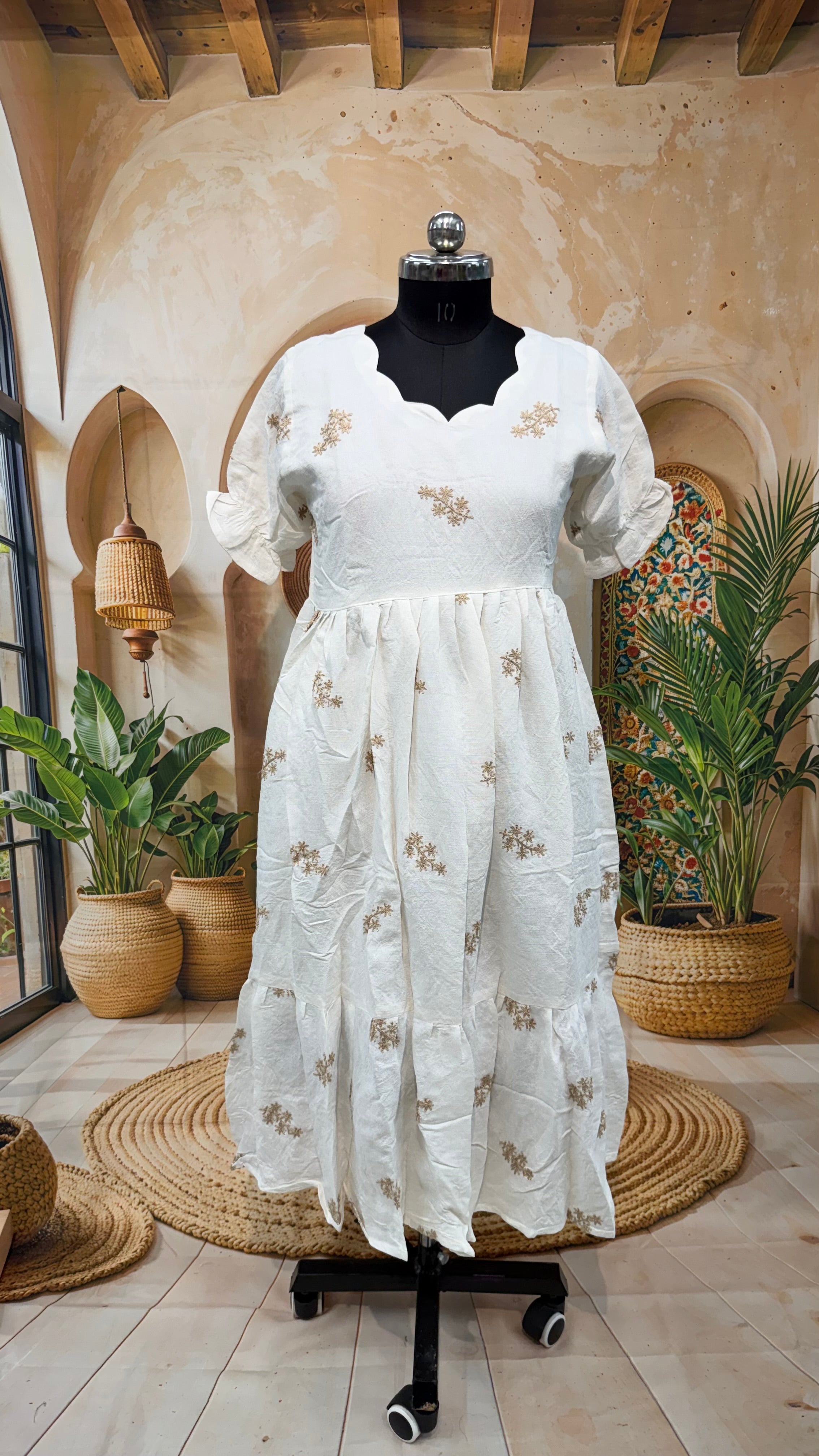 MRC415 Georget Crush Frock plus size