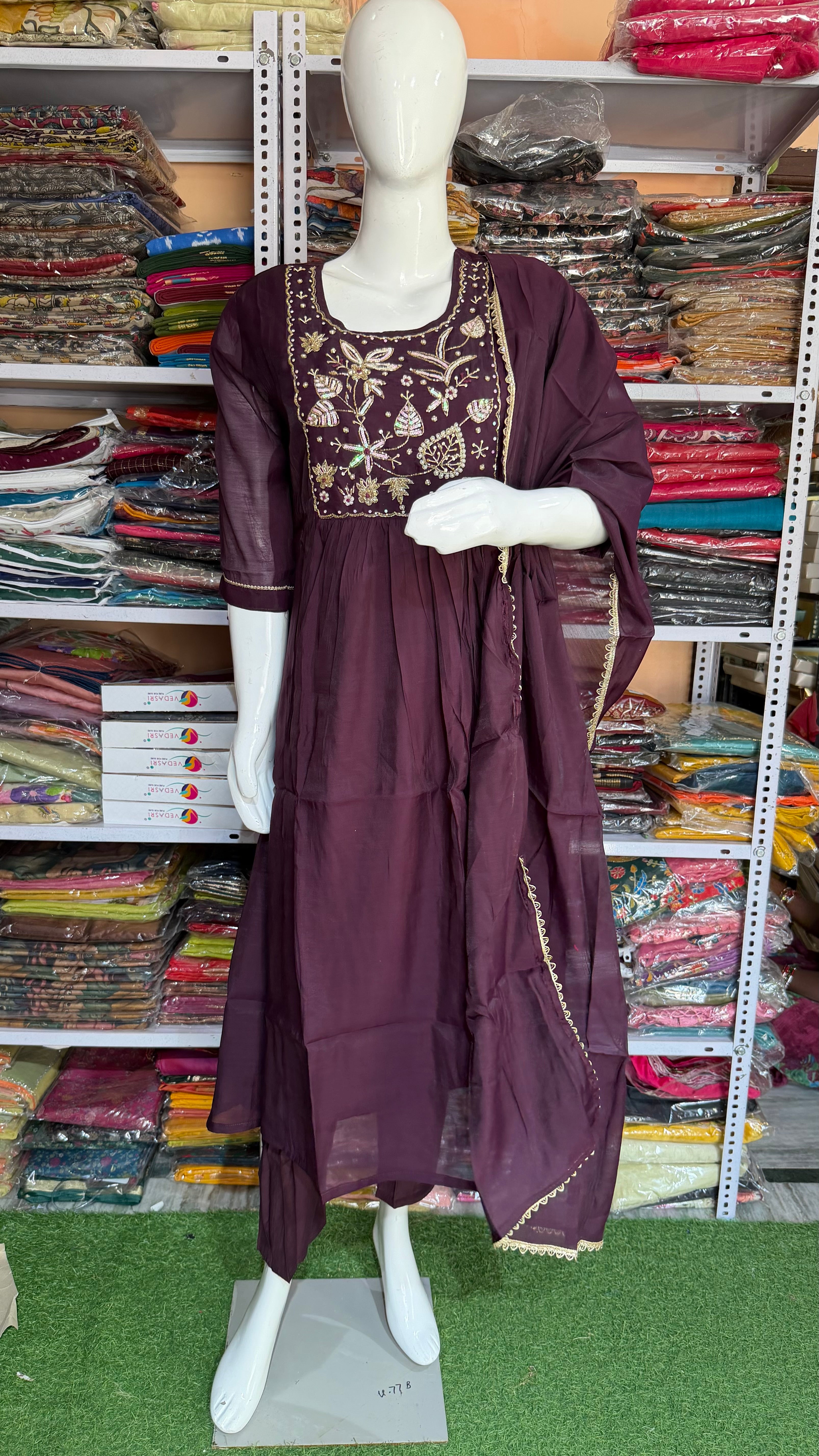 MRC107 3 piece party wear kurti set