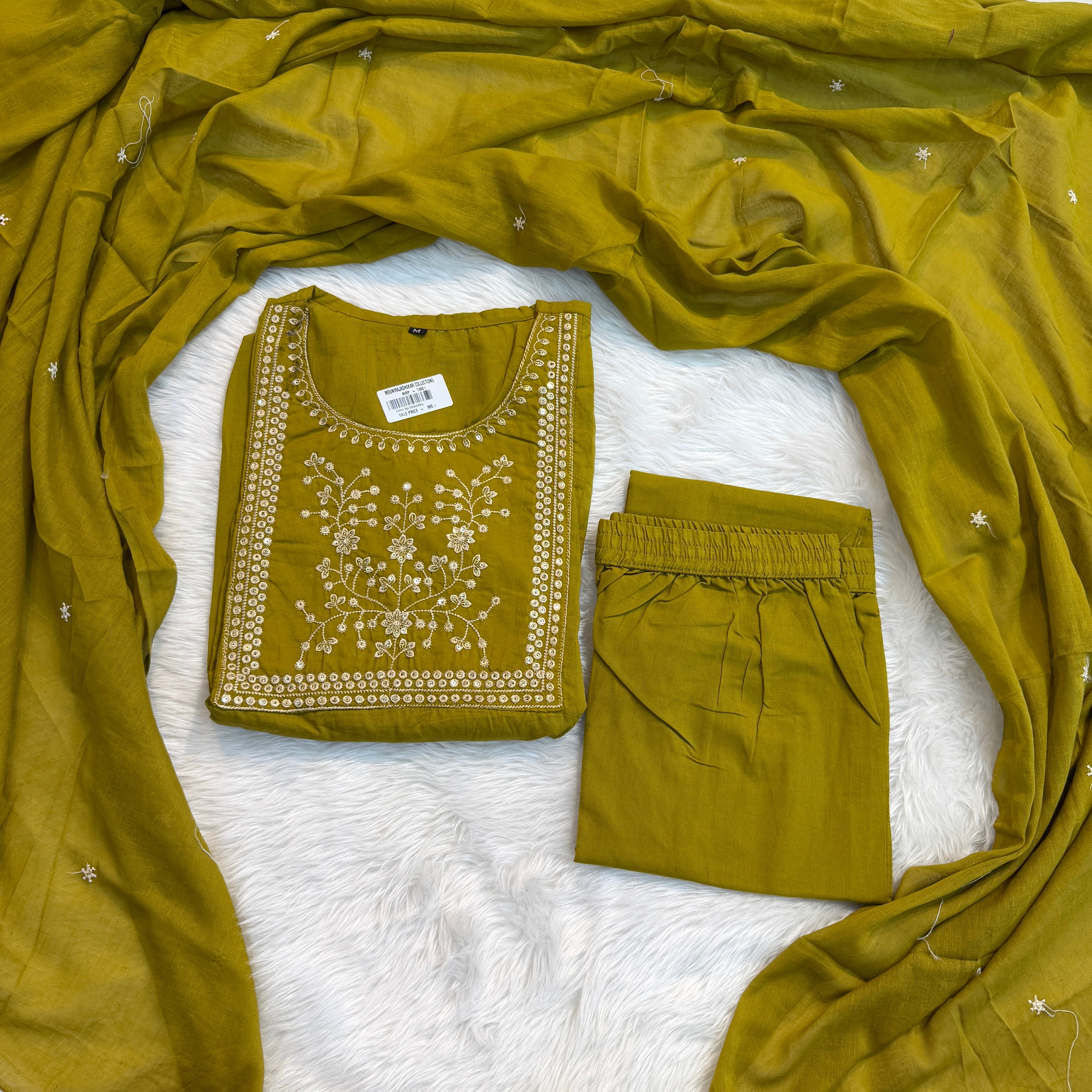 MRC209 Cotton 3pc Embroidery