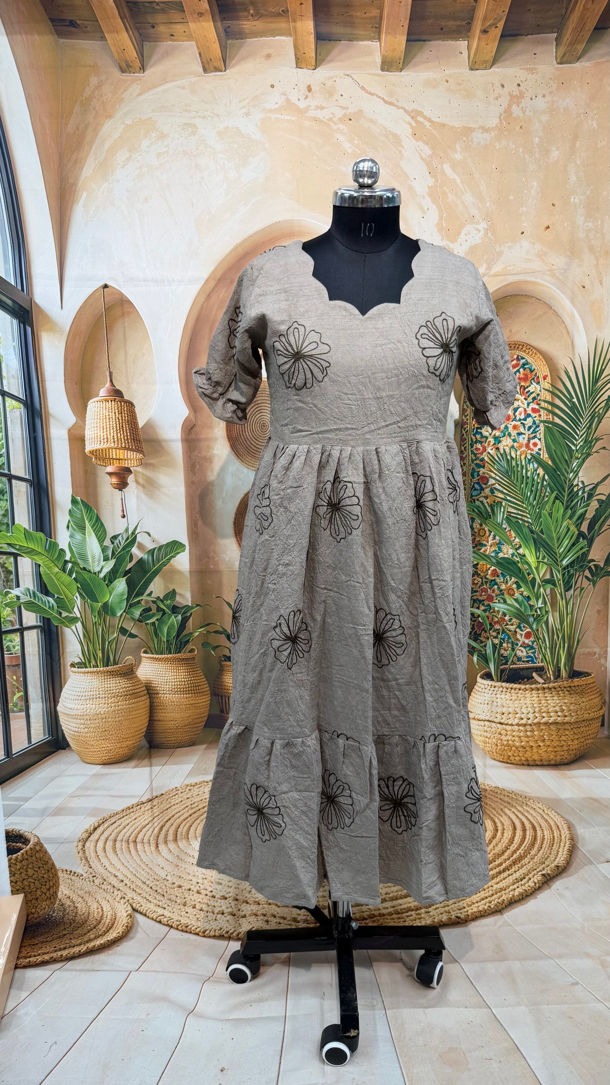 MRC415 Georget Crush Frock plus size