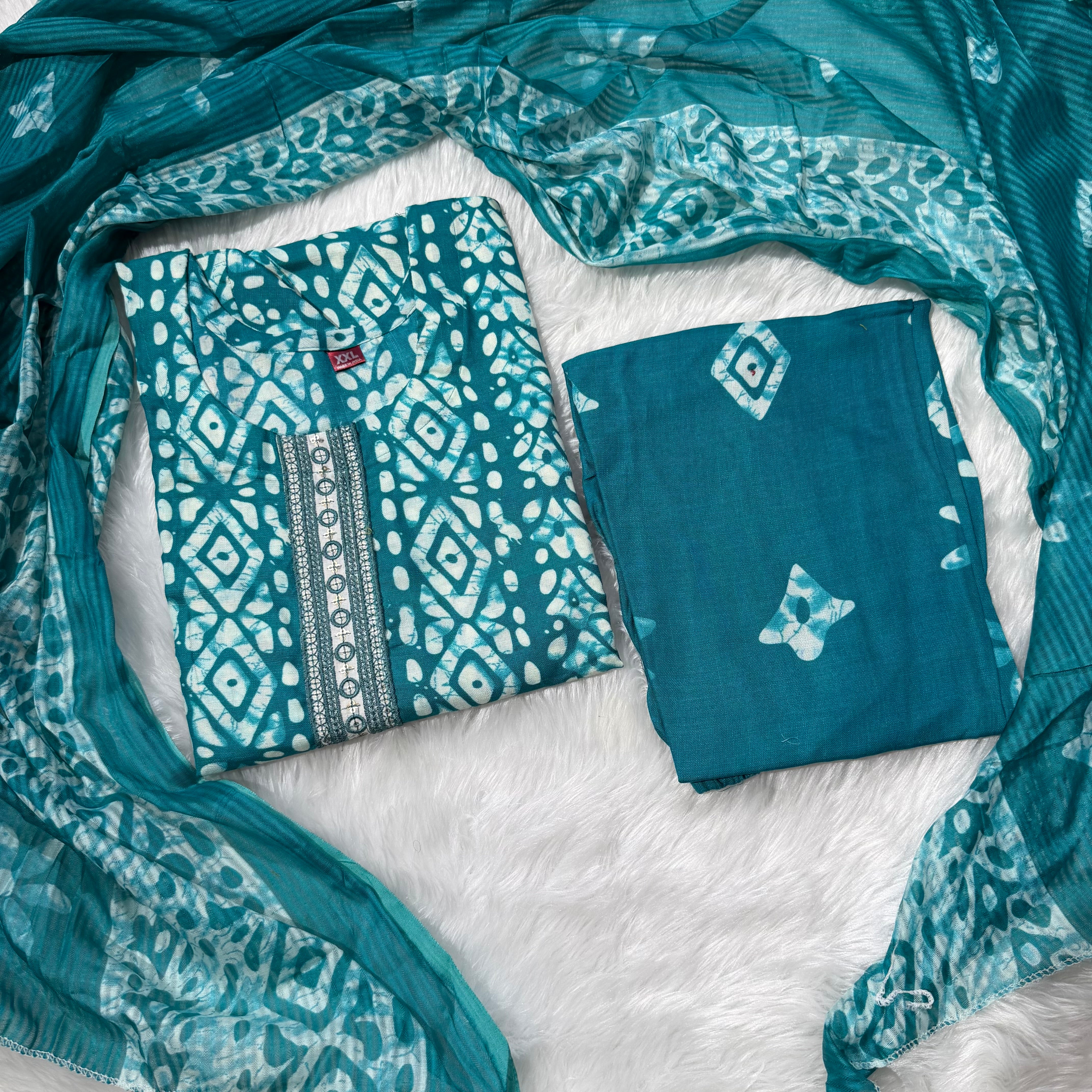 MRC144 Poonam 3 Piece kurti set