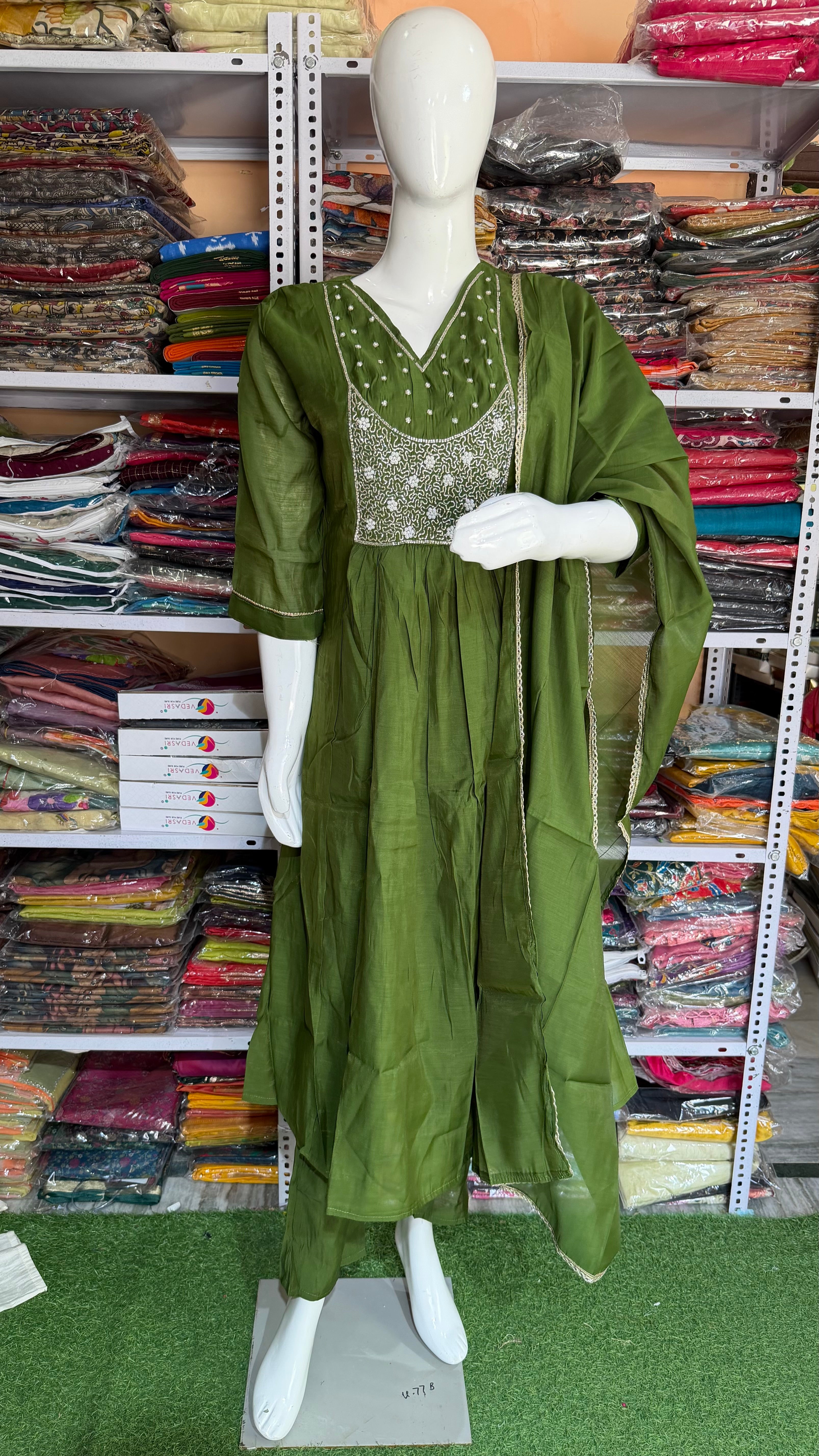MRC107 3 piece party wear kurti set
