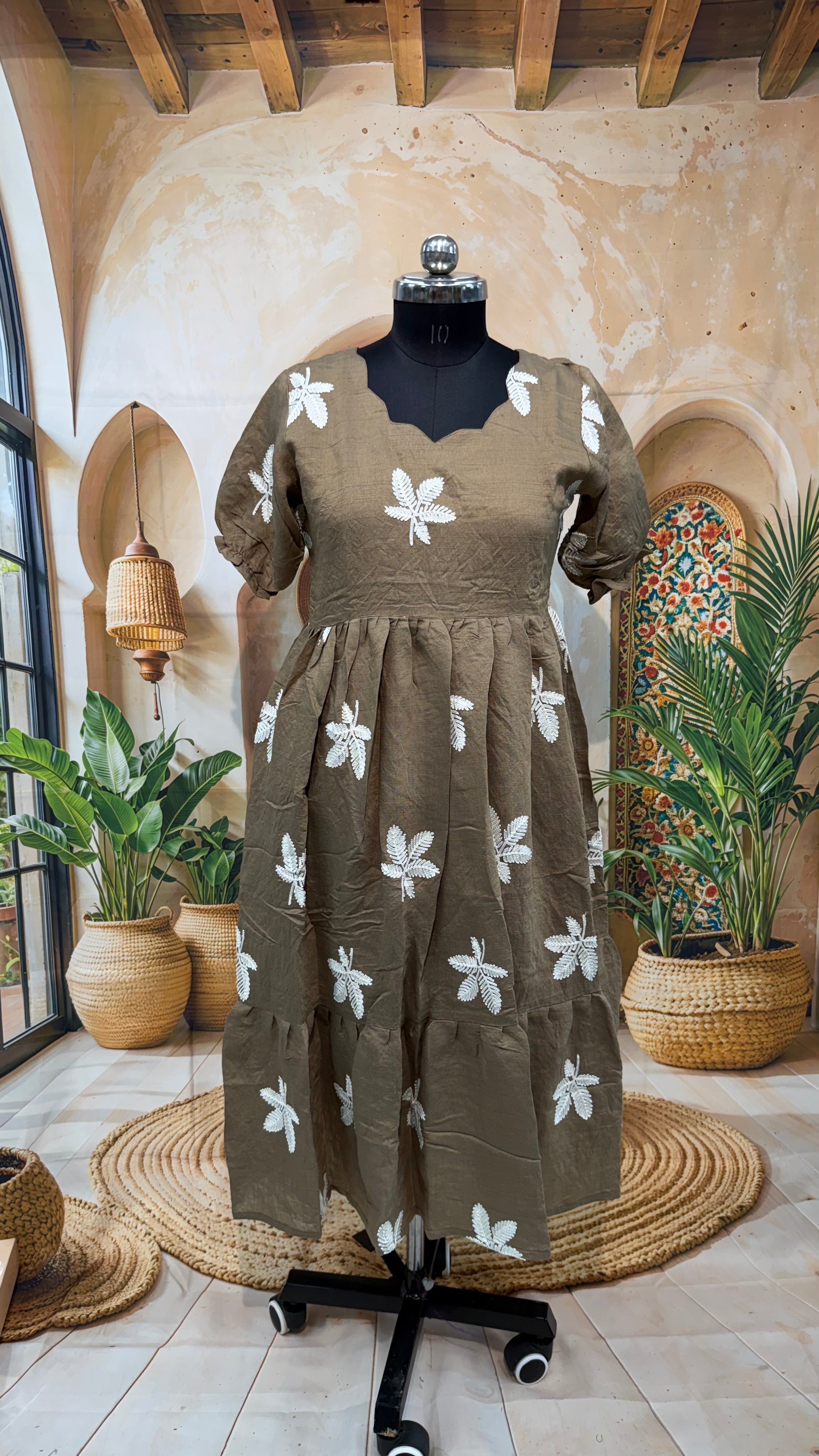MRC415 Georget Crush Frock plus size