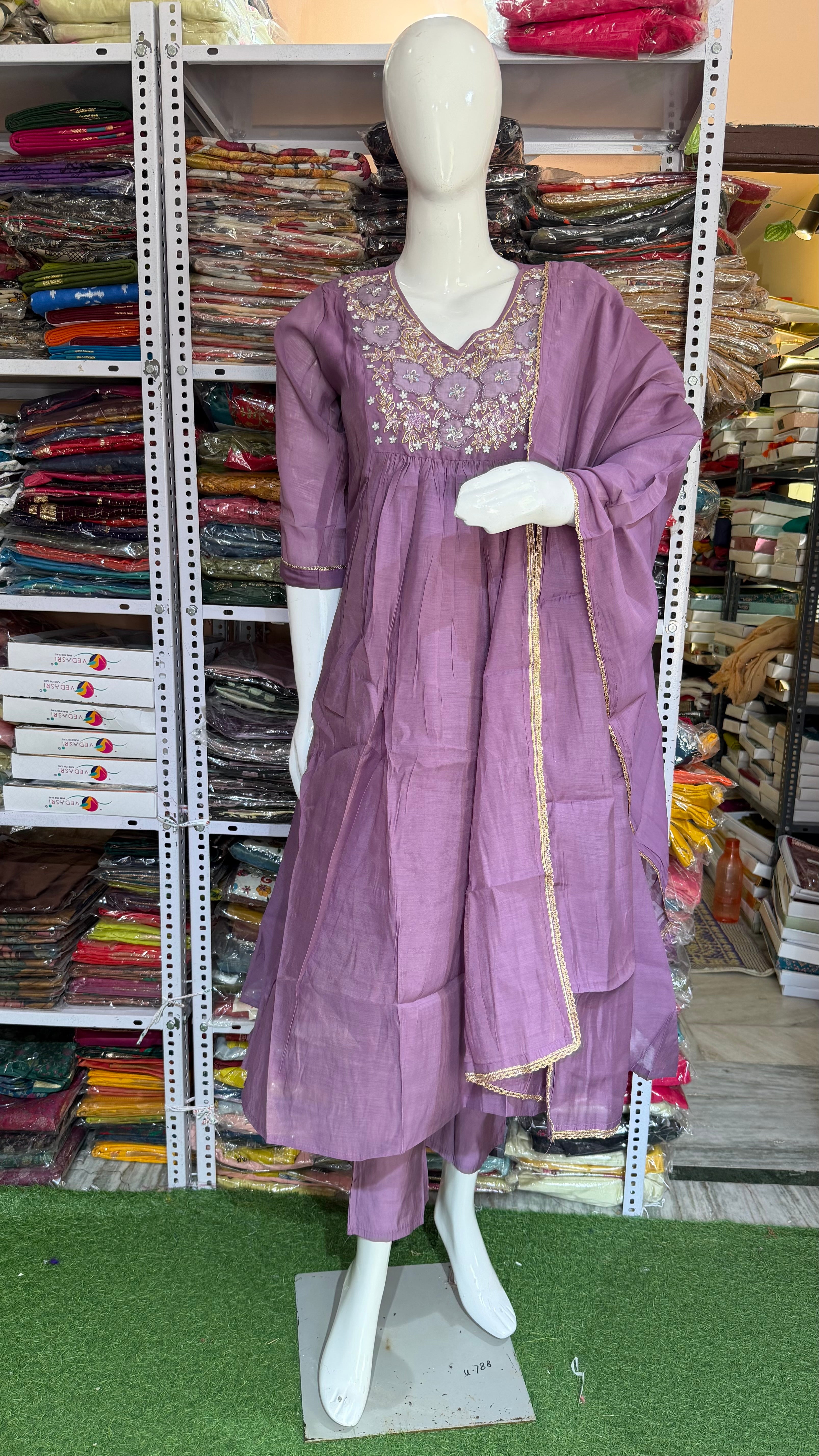 MRC107 3 piece party wear kurti set