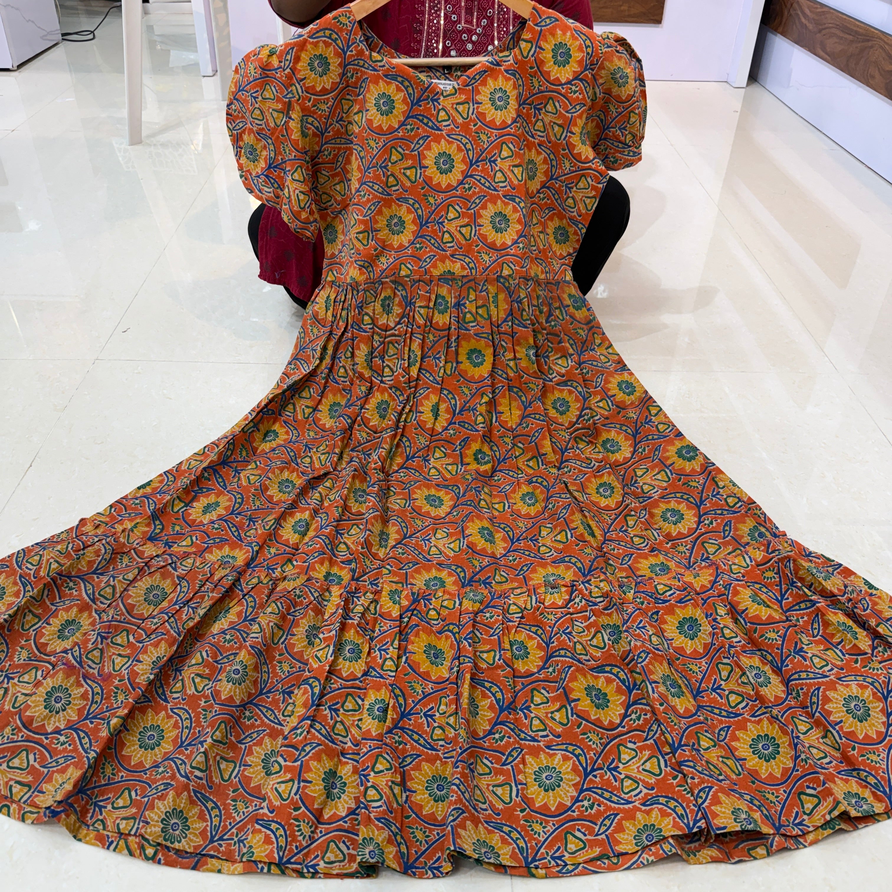MRC224 cotton Kalamkari frocks