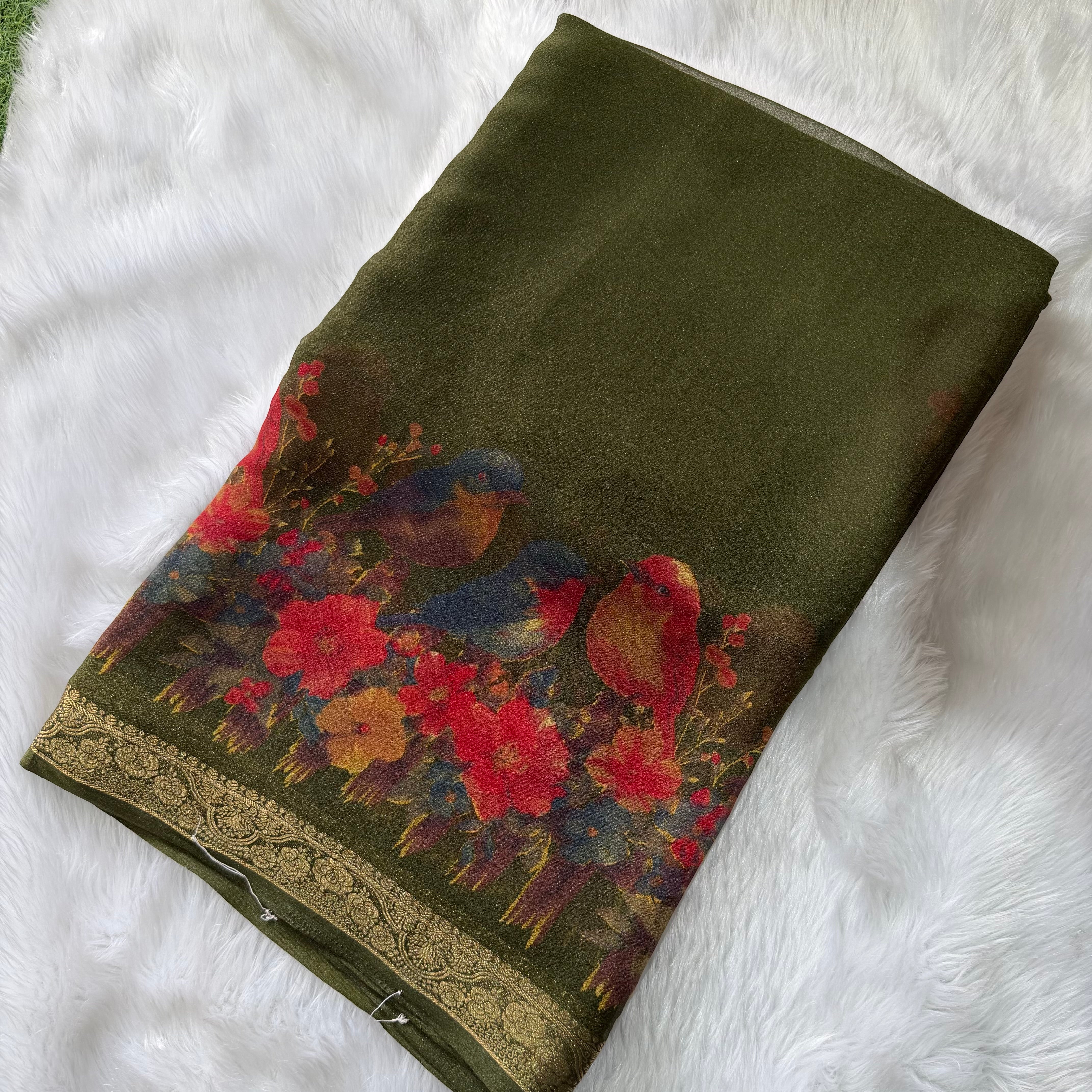 MRC140 Organza Crepe Georget saree/Vanshika