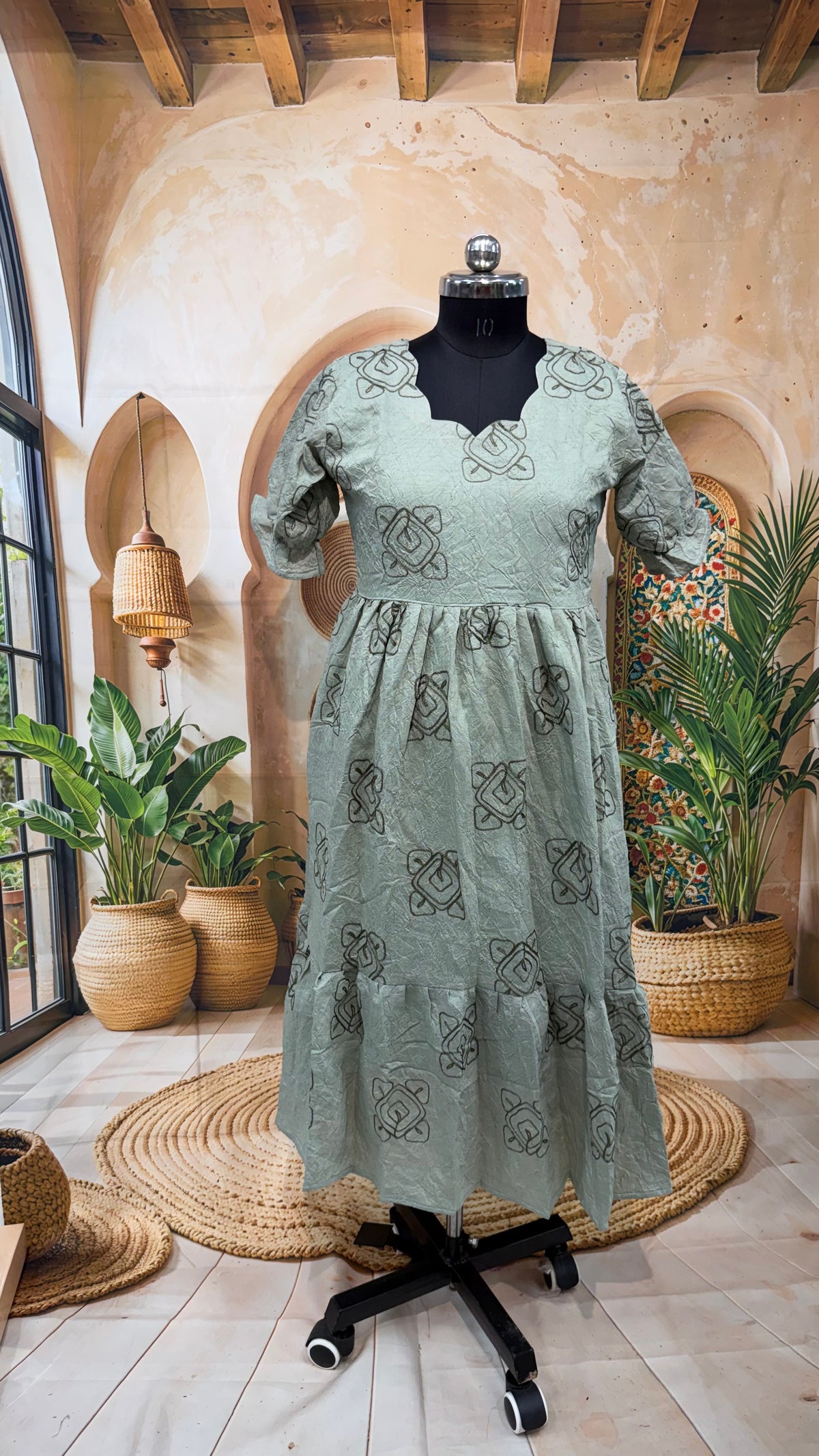 MRC415 Georget Crush Frock plus size