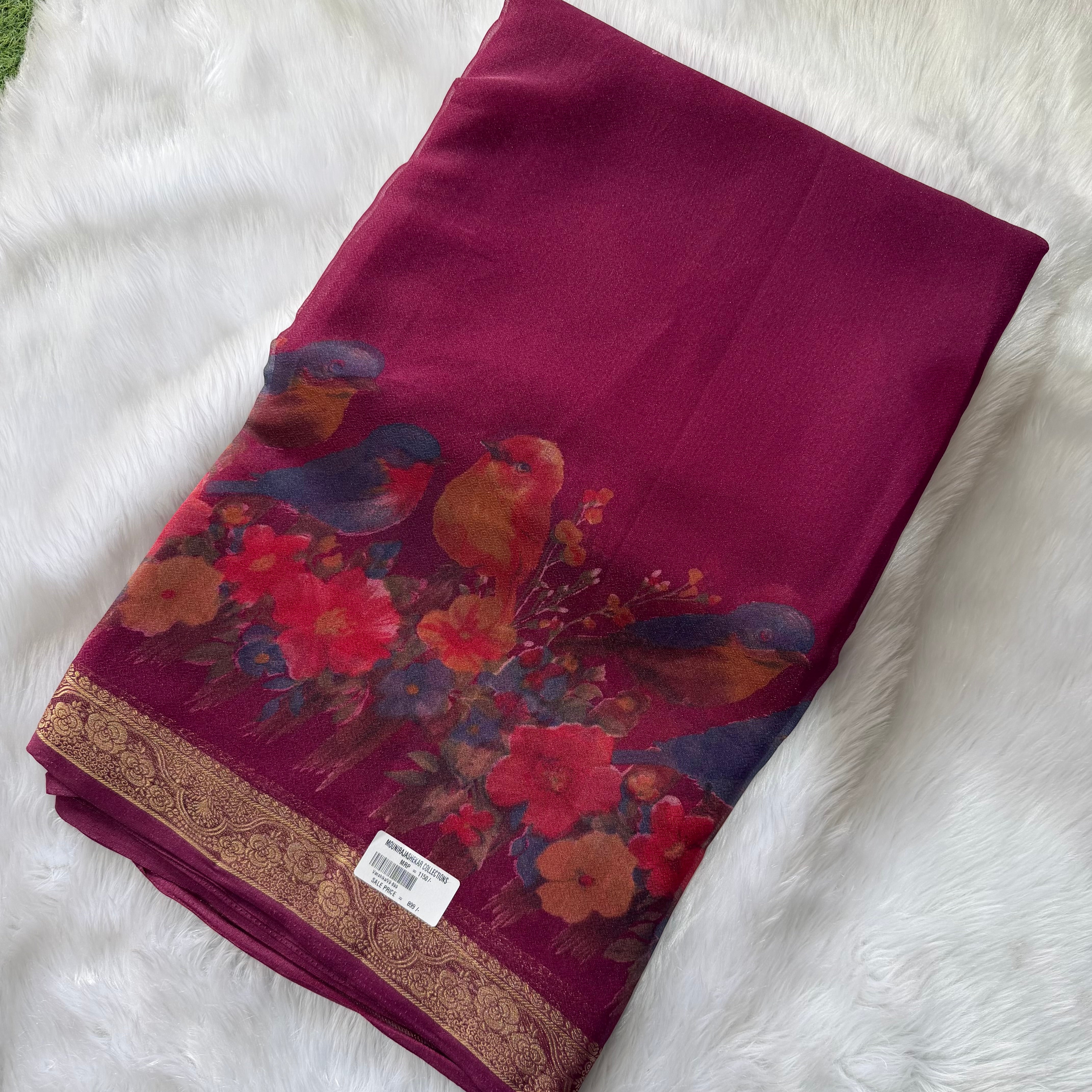 MRC140 Organza Crepe Georget saree/Vanshika