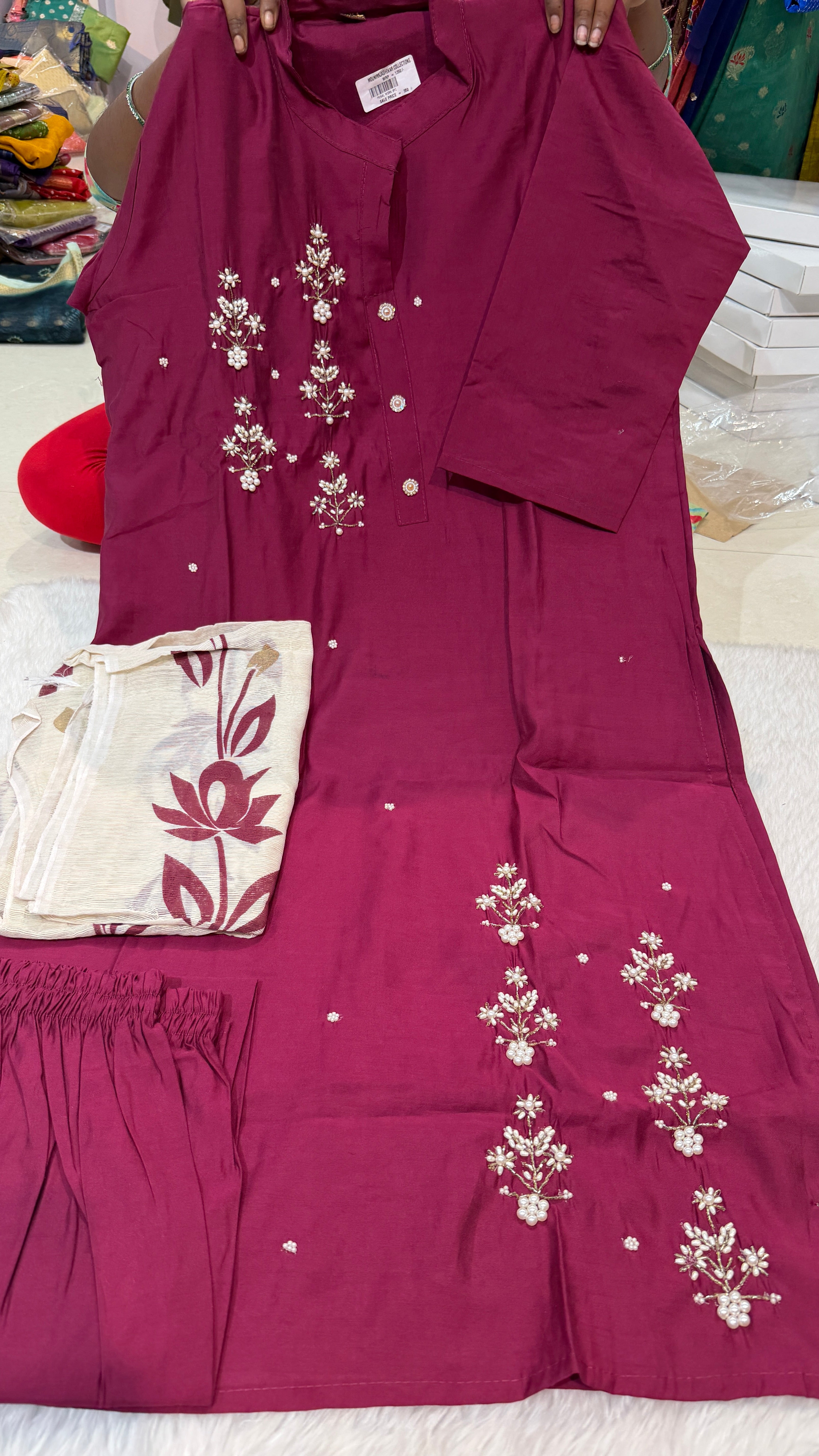 Aadi Sale/ pearls work 3pc