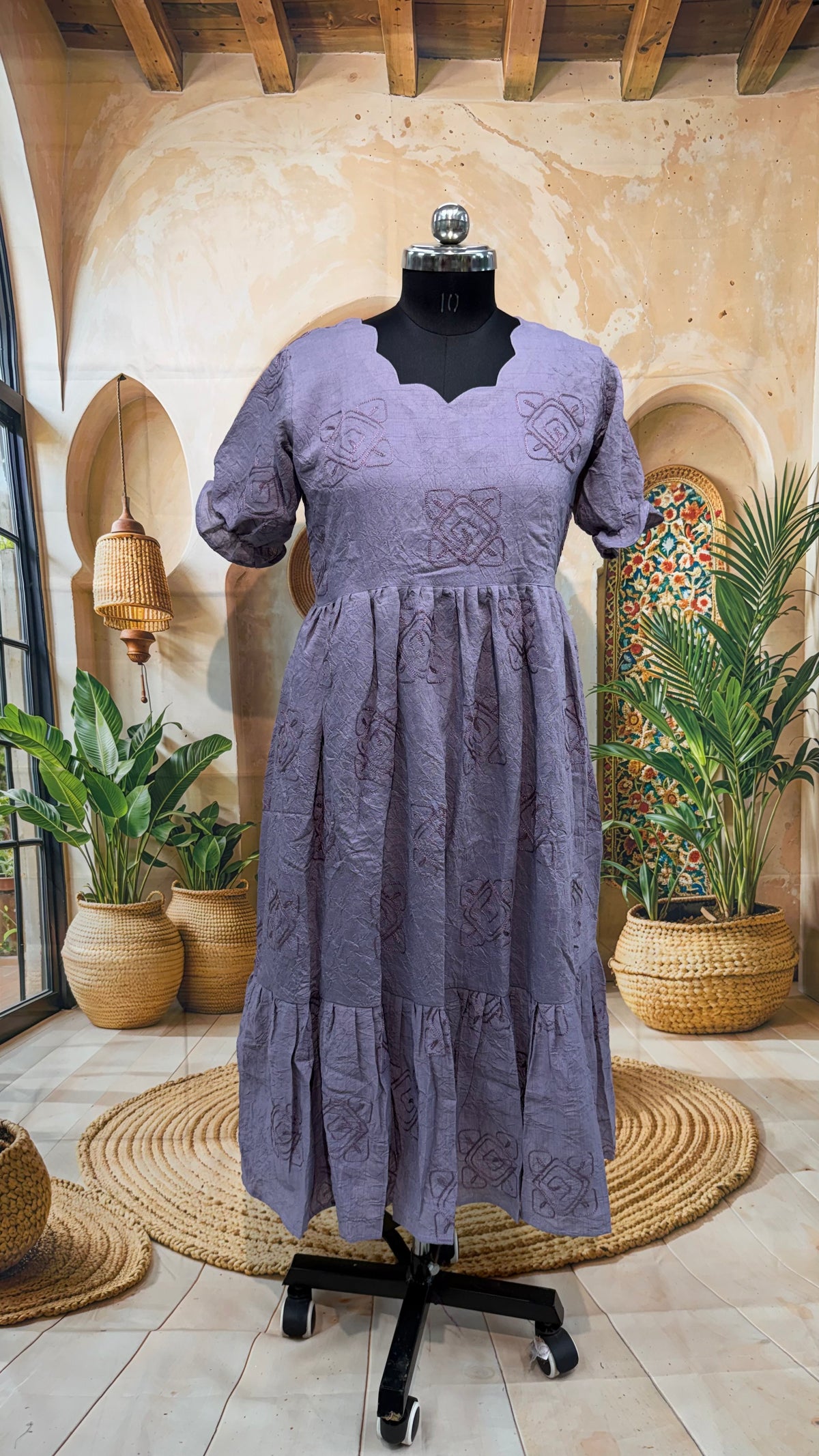 MRC415 Georget Crush Frock plus size