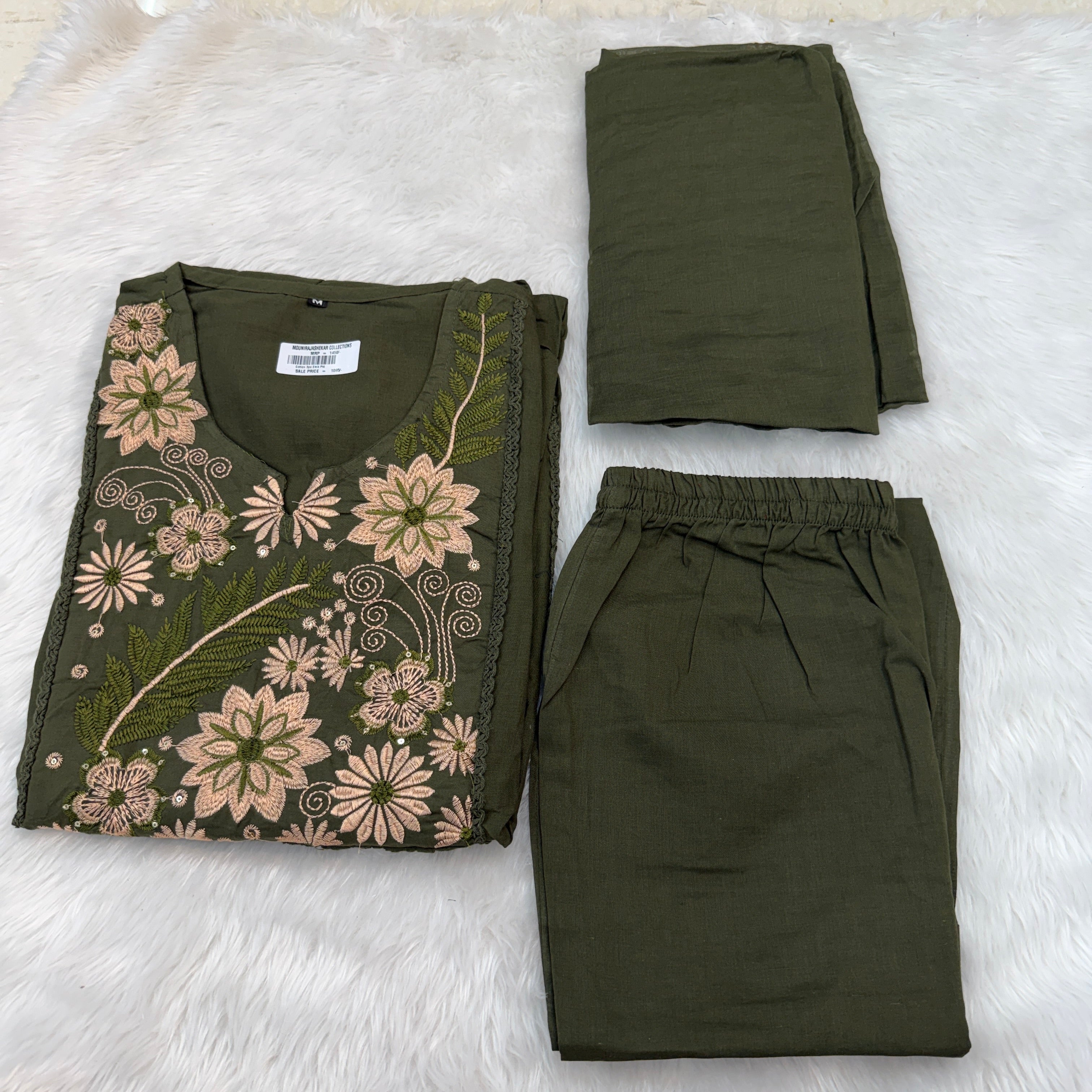 MRC214 Cotton 3PC Emb PKT