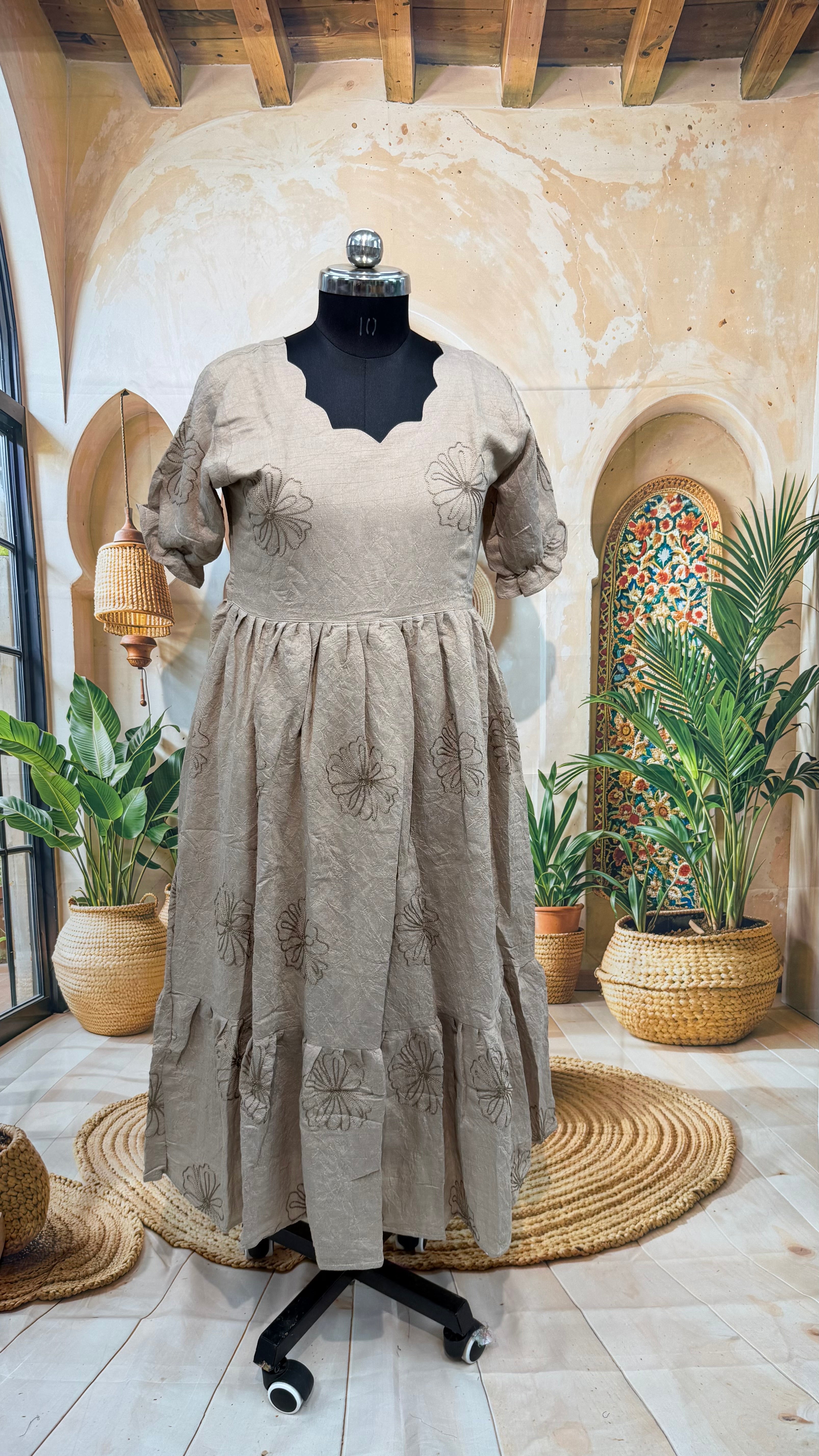 MRC415 Georget Crush Frock plus size