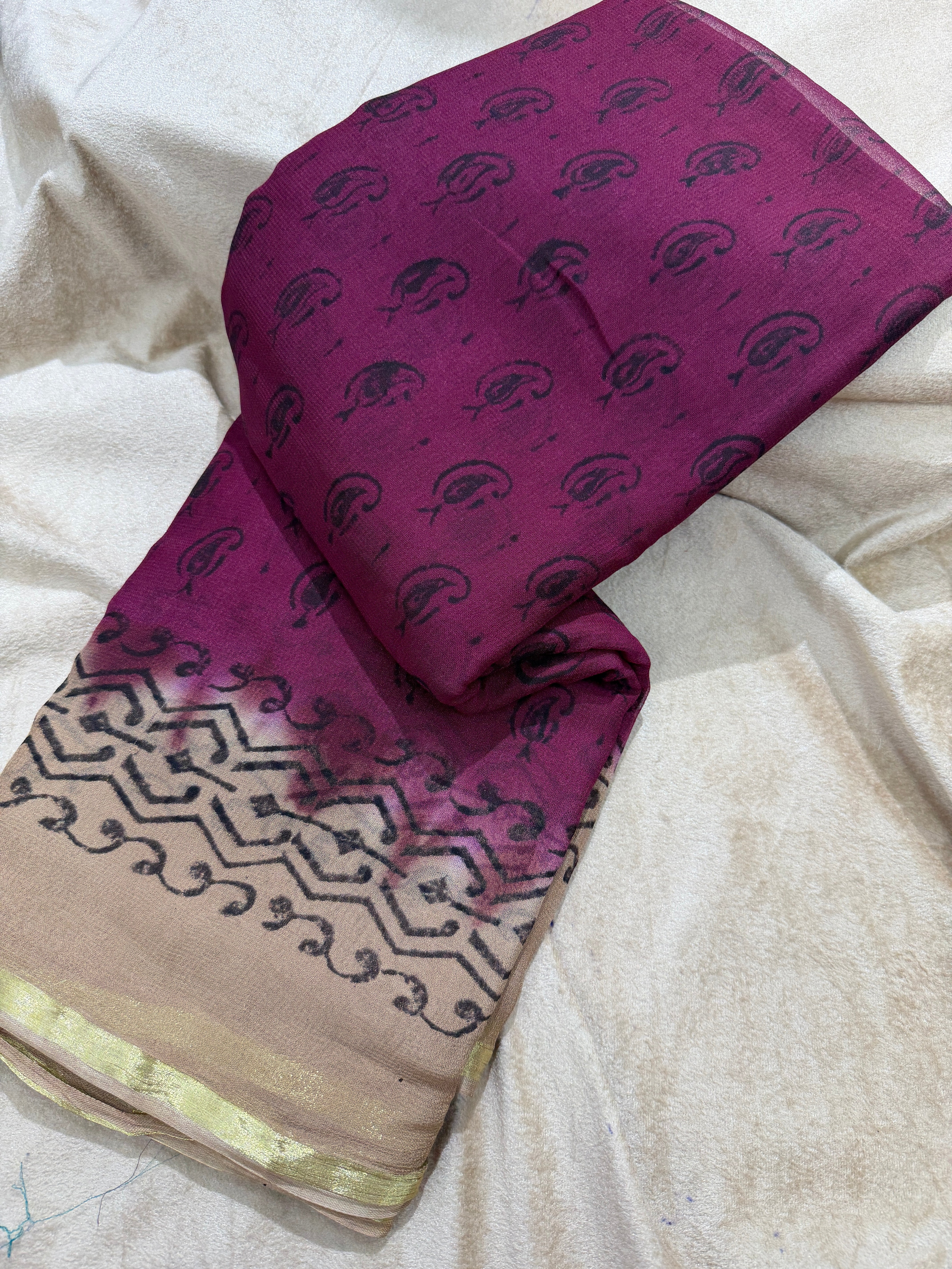 MRC314 Zari PIPINIG GEORGET SAREE