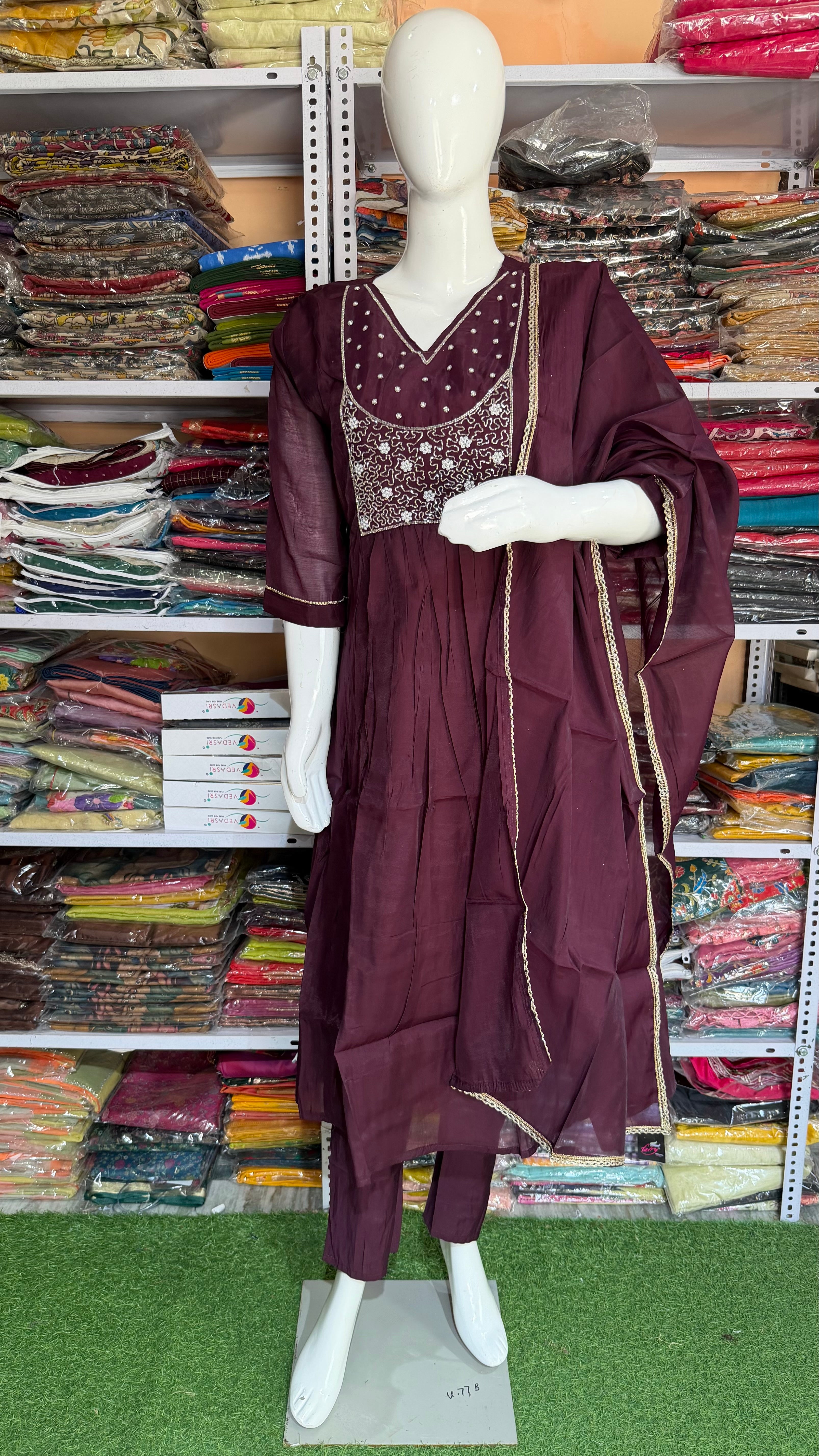 MRC107 3 piece party wear kurti set