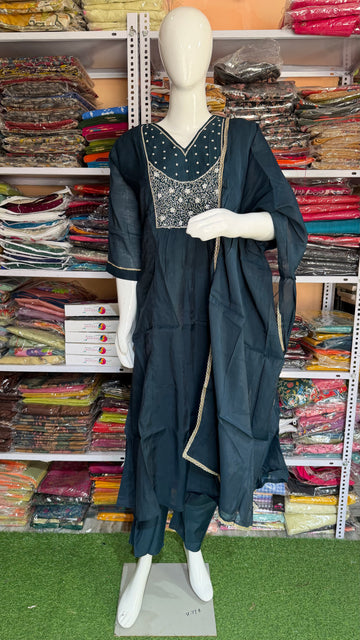 MRC107 3 piece party wear kurti set