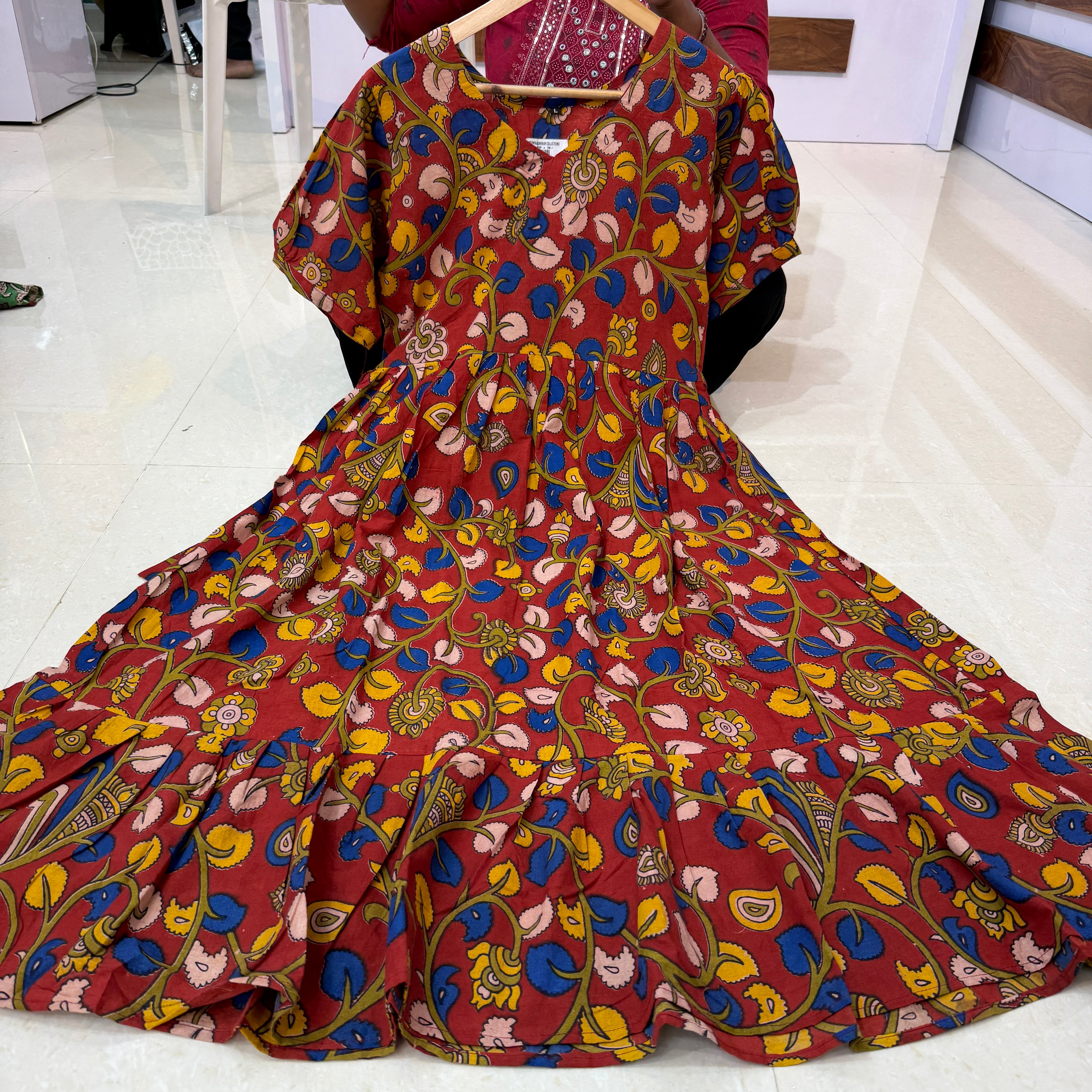 MRC224 cotton Kalamkari frocks