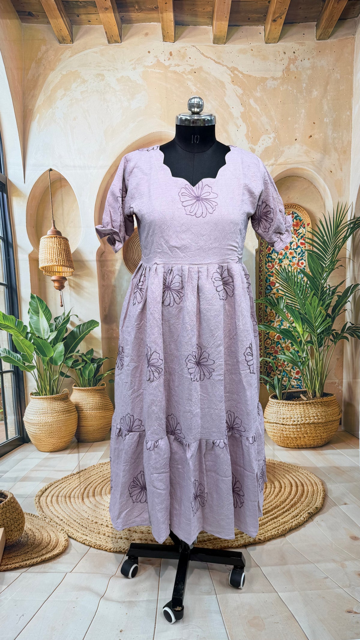 MRC415 Georget Crush Frock plus size