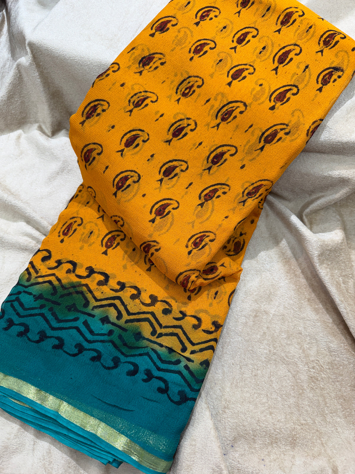 MRC314 Zari PIPINIG GEORGET SAREE