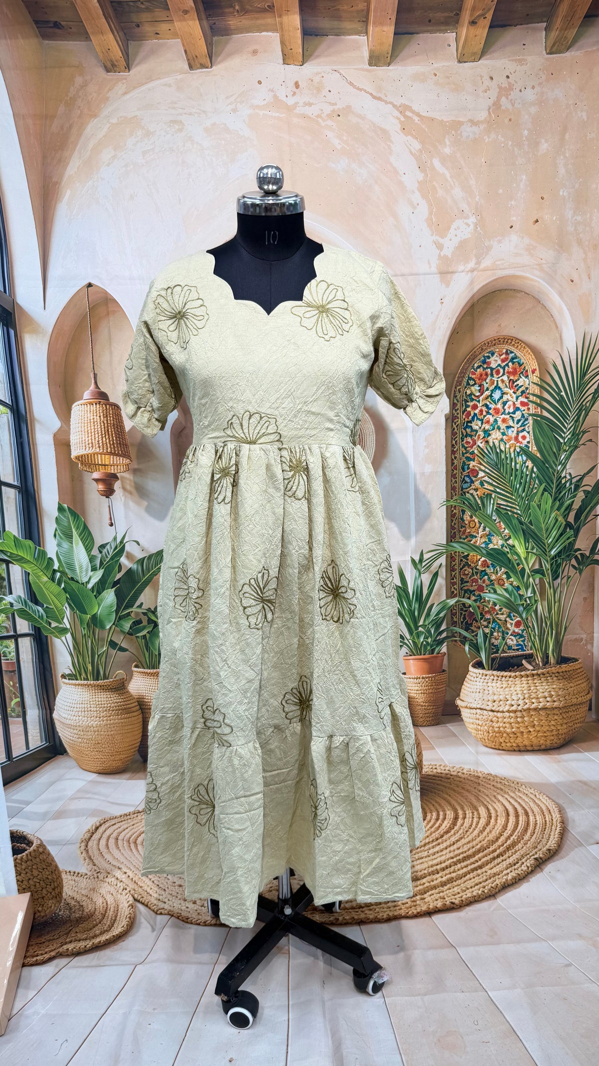 MRC415 Georget Crush Frock plus size