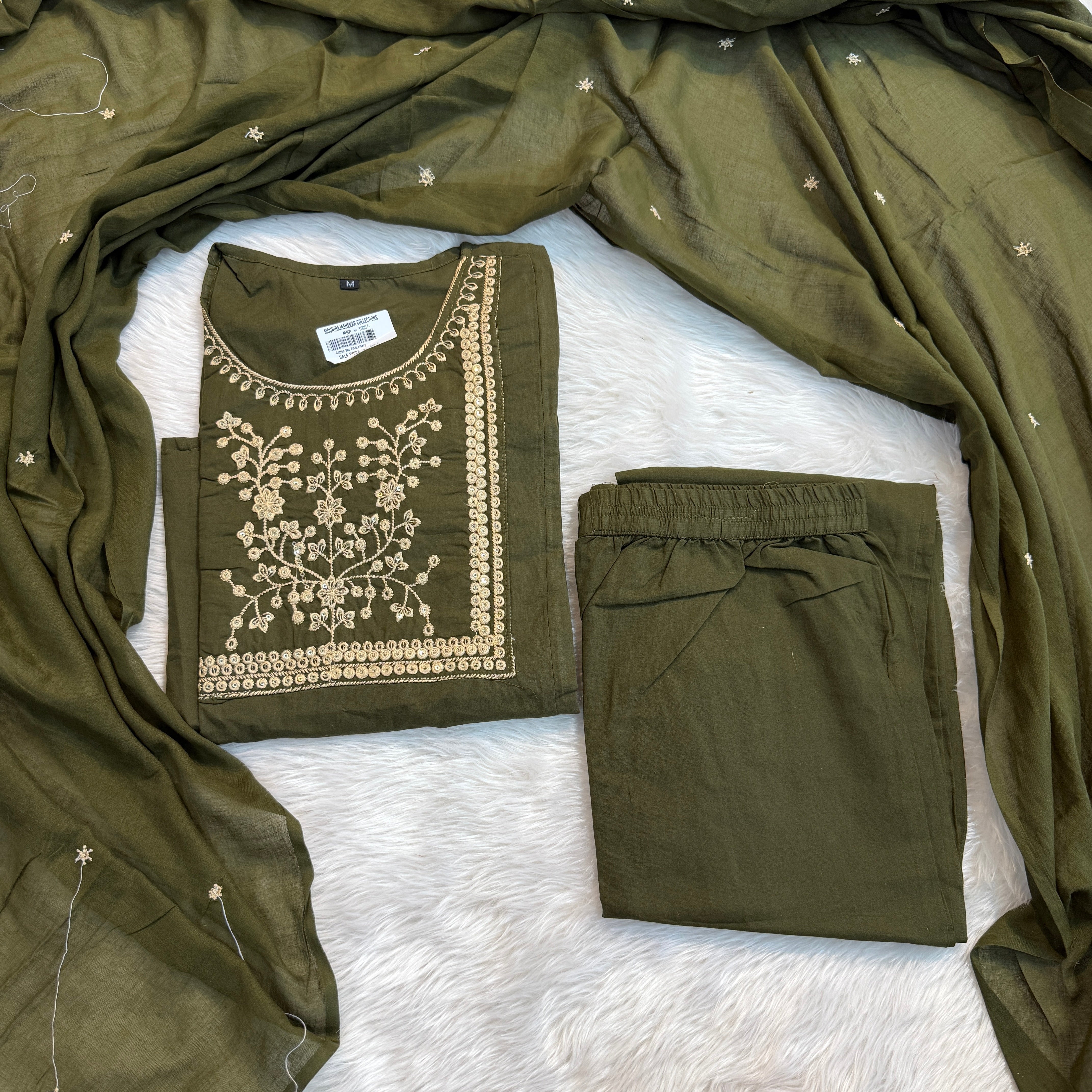 MRC209 Cotton 3pc Embroidery