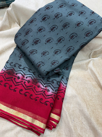 MRC314 Zari PIPINIG GEORGET SAREE
