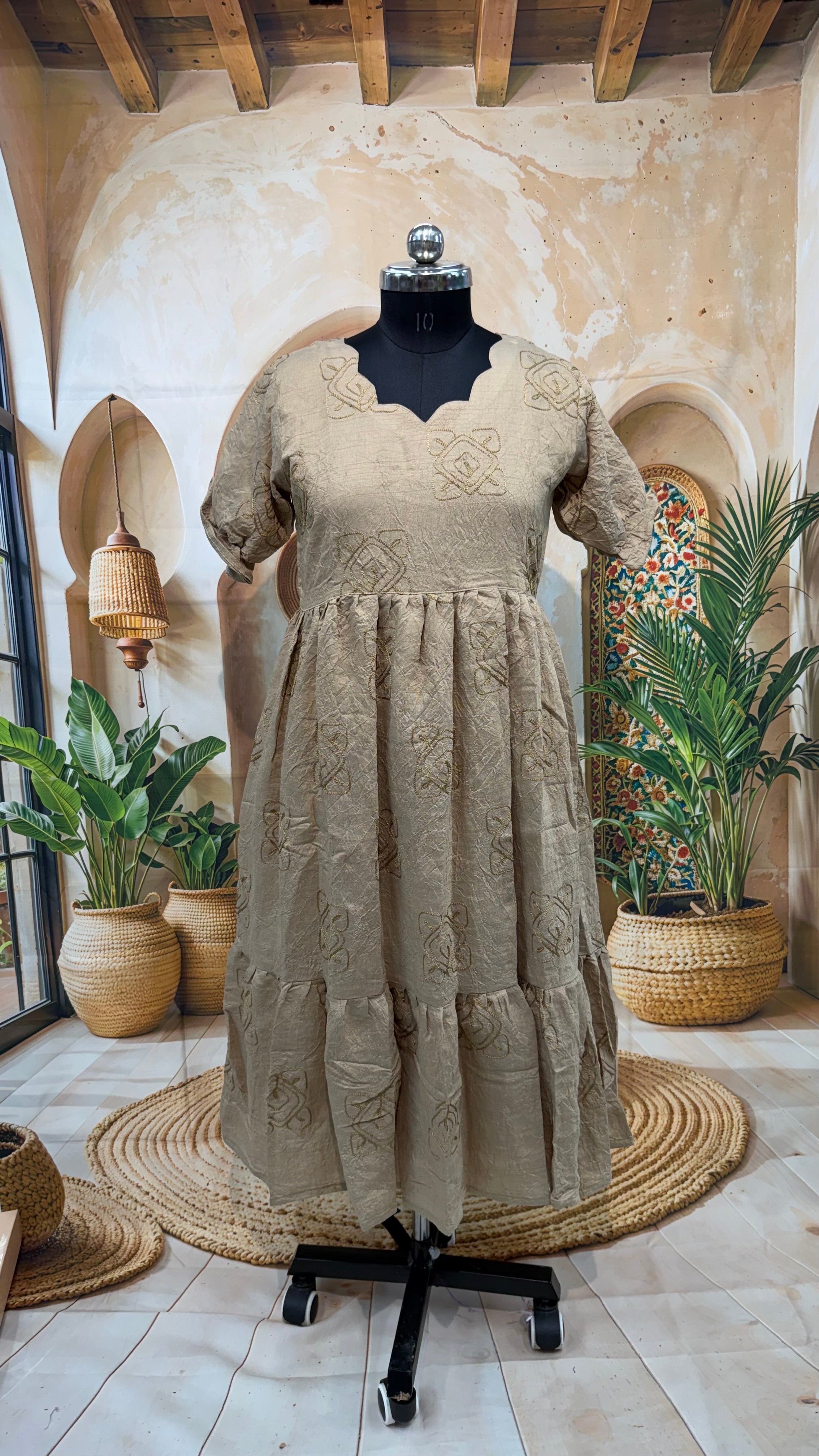 MRC415 Georget Crush Frock plus size