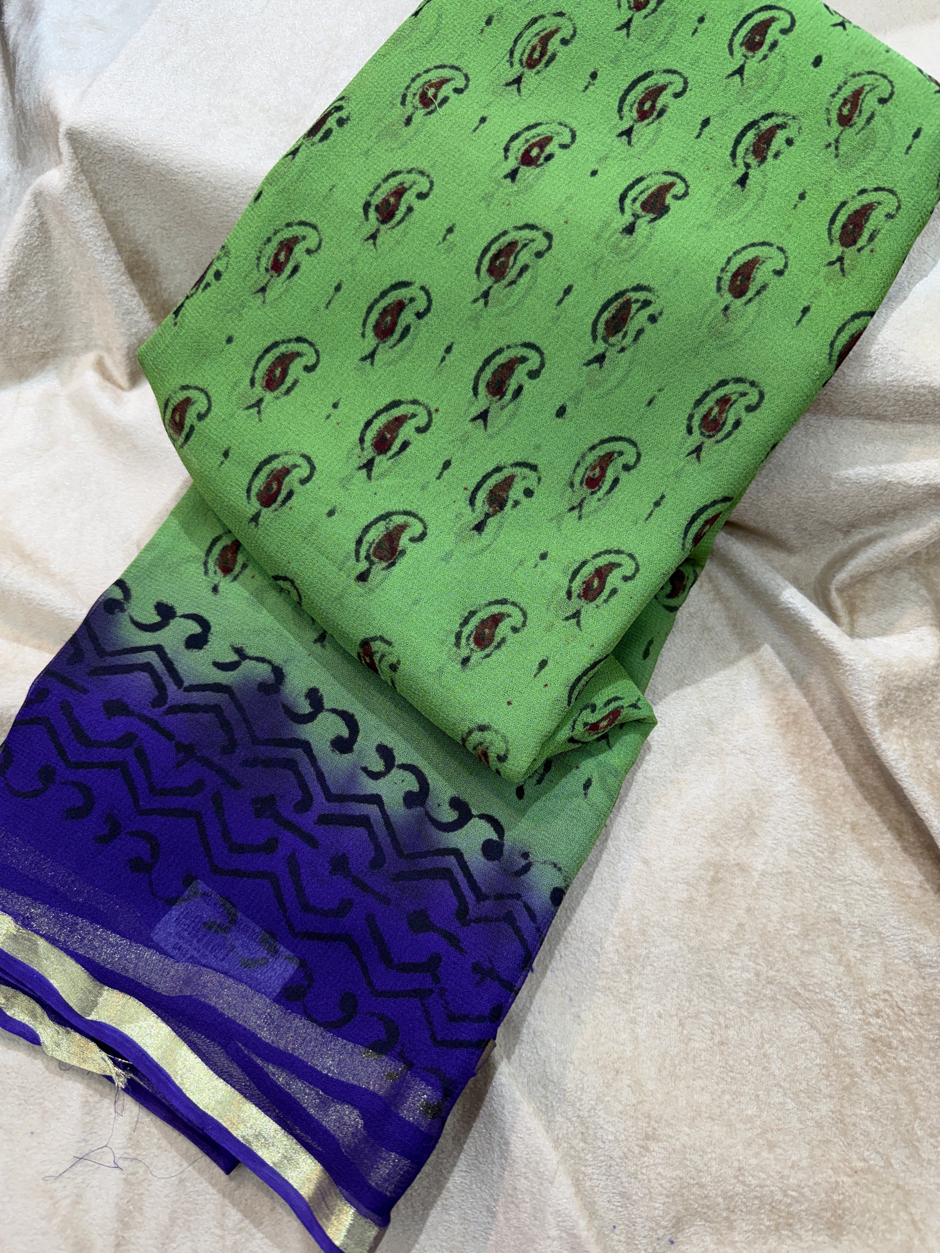 MRC314 Zari PIPINIG GEORGET SAREE