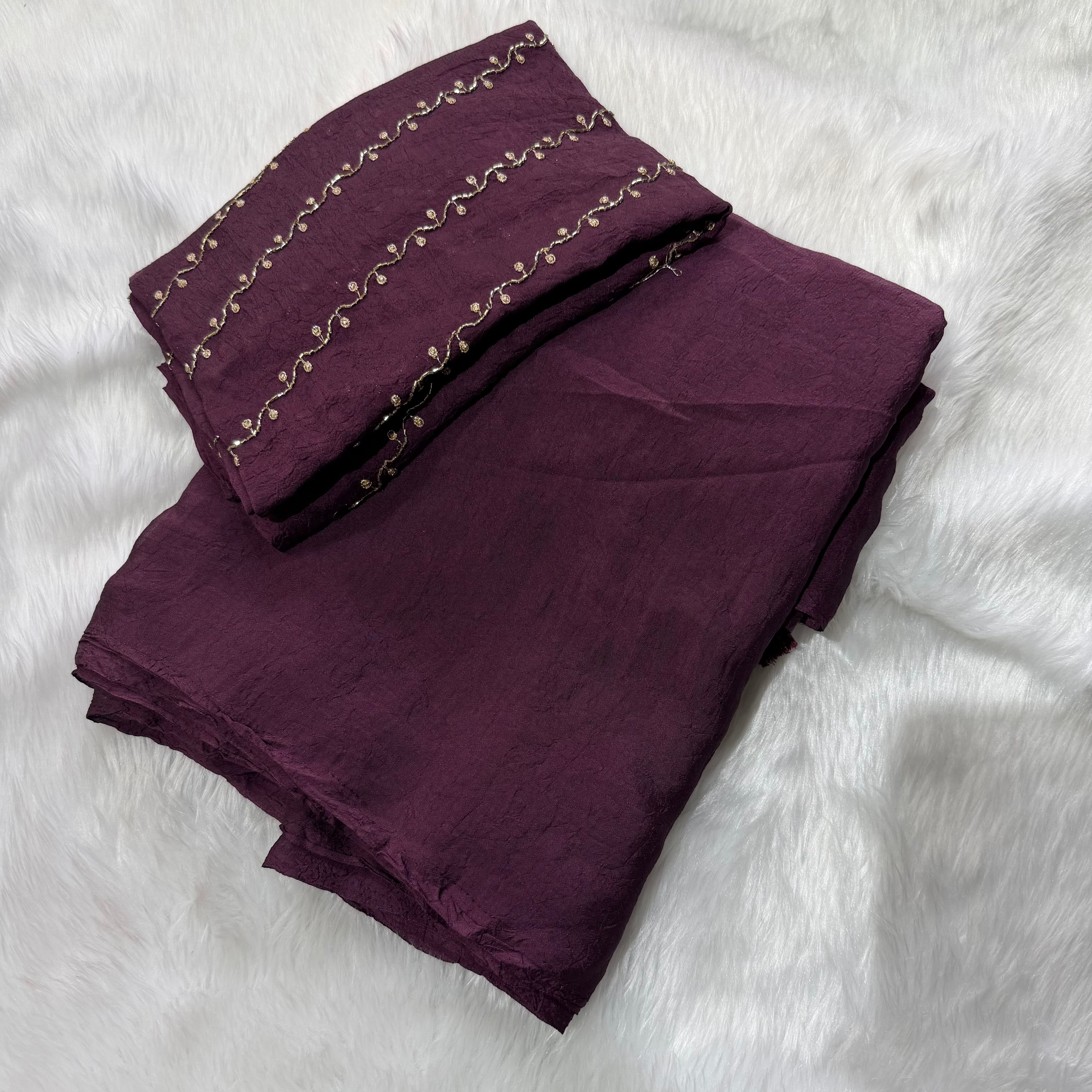 MRC141 Fendy crush Georget Saree / Tussels