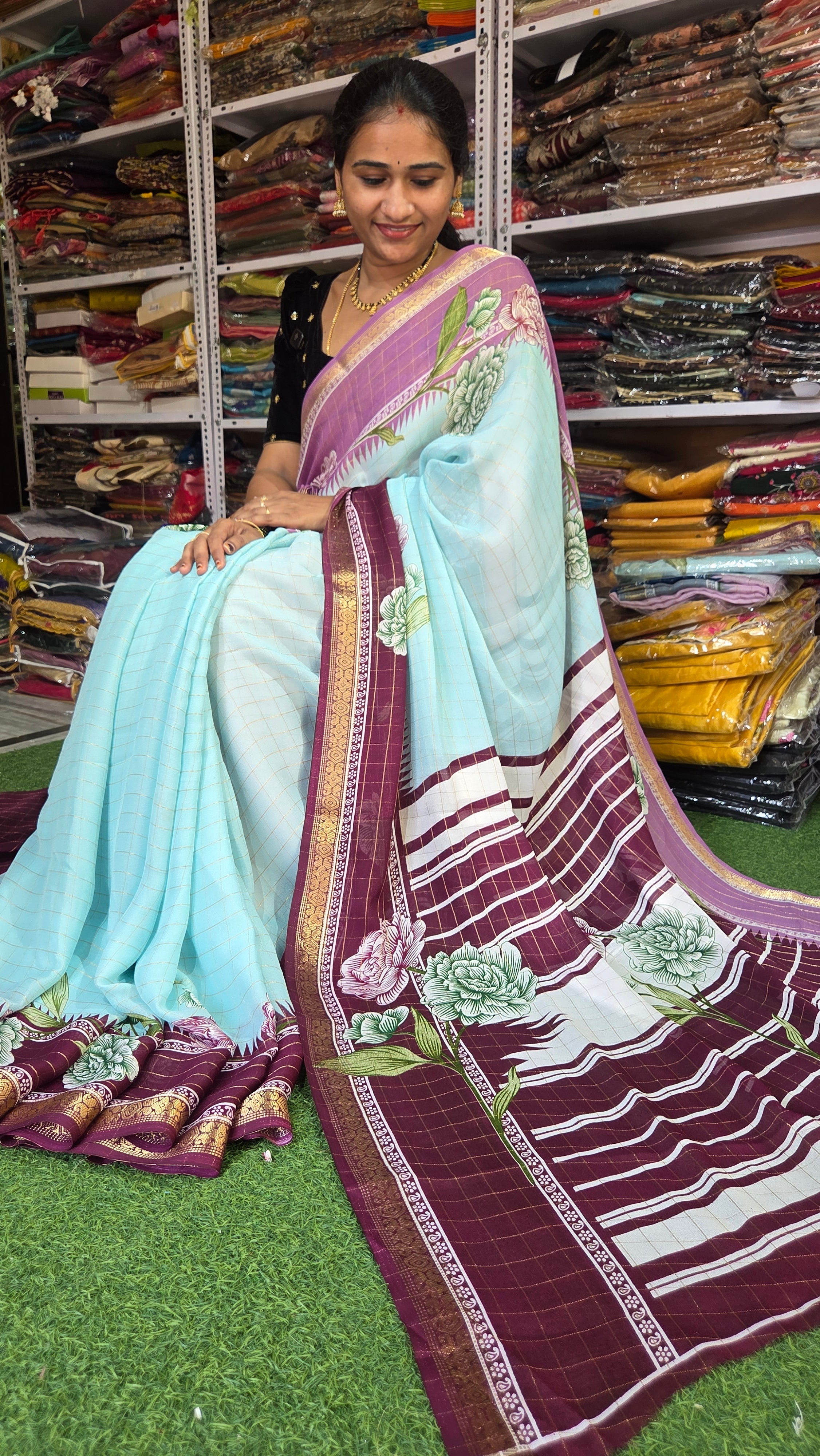 MRC37 premium Georget Saree/ GANGA