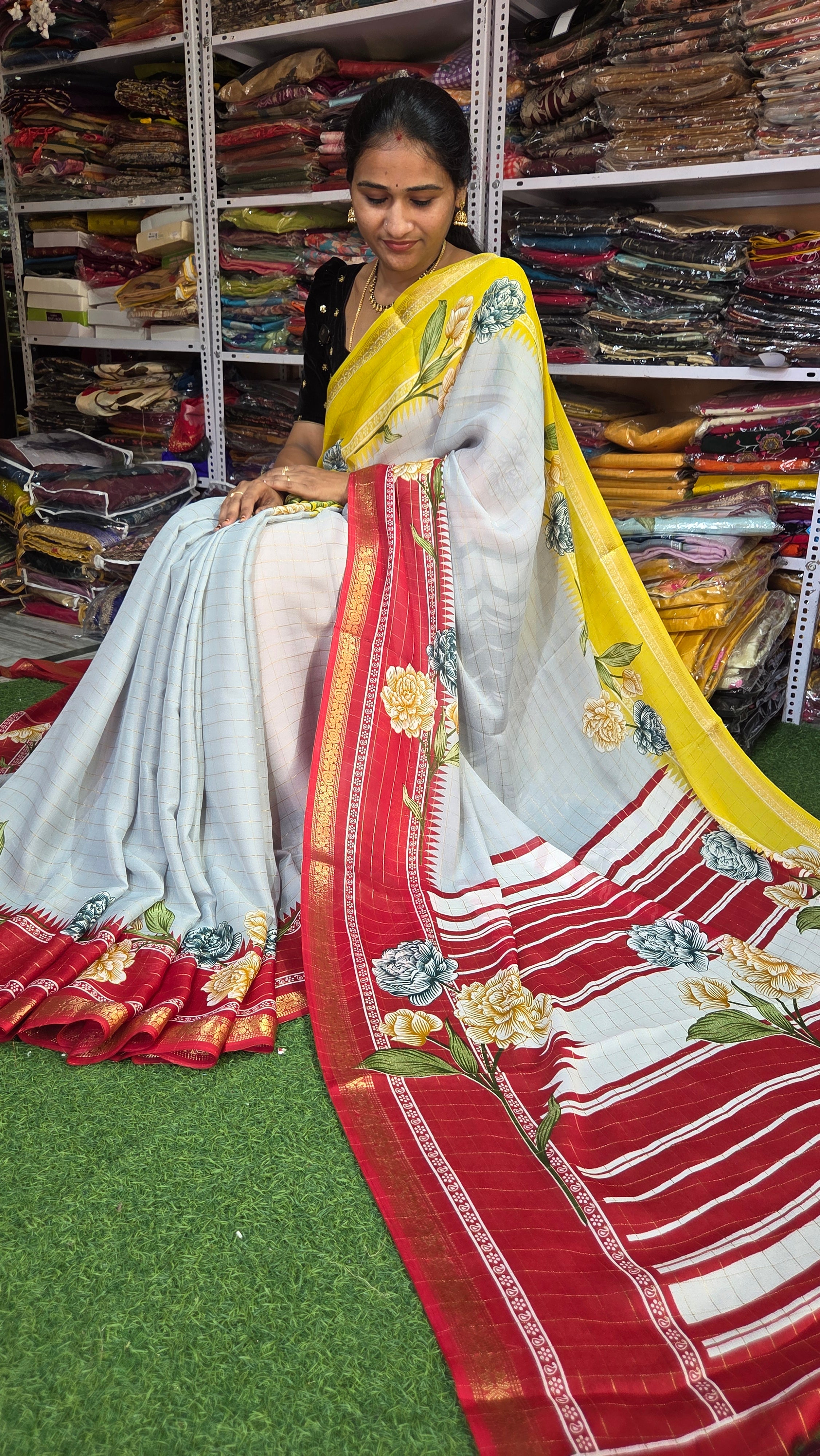 MRC37 premium Georget Saree/ GANGA