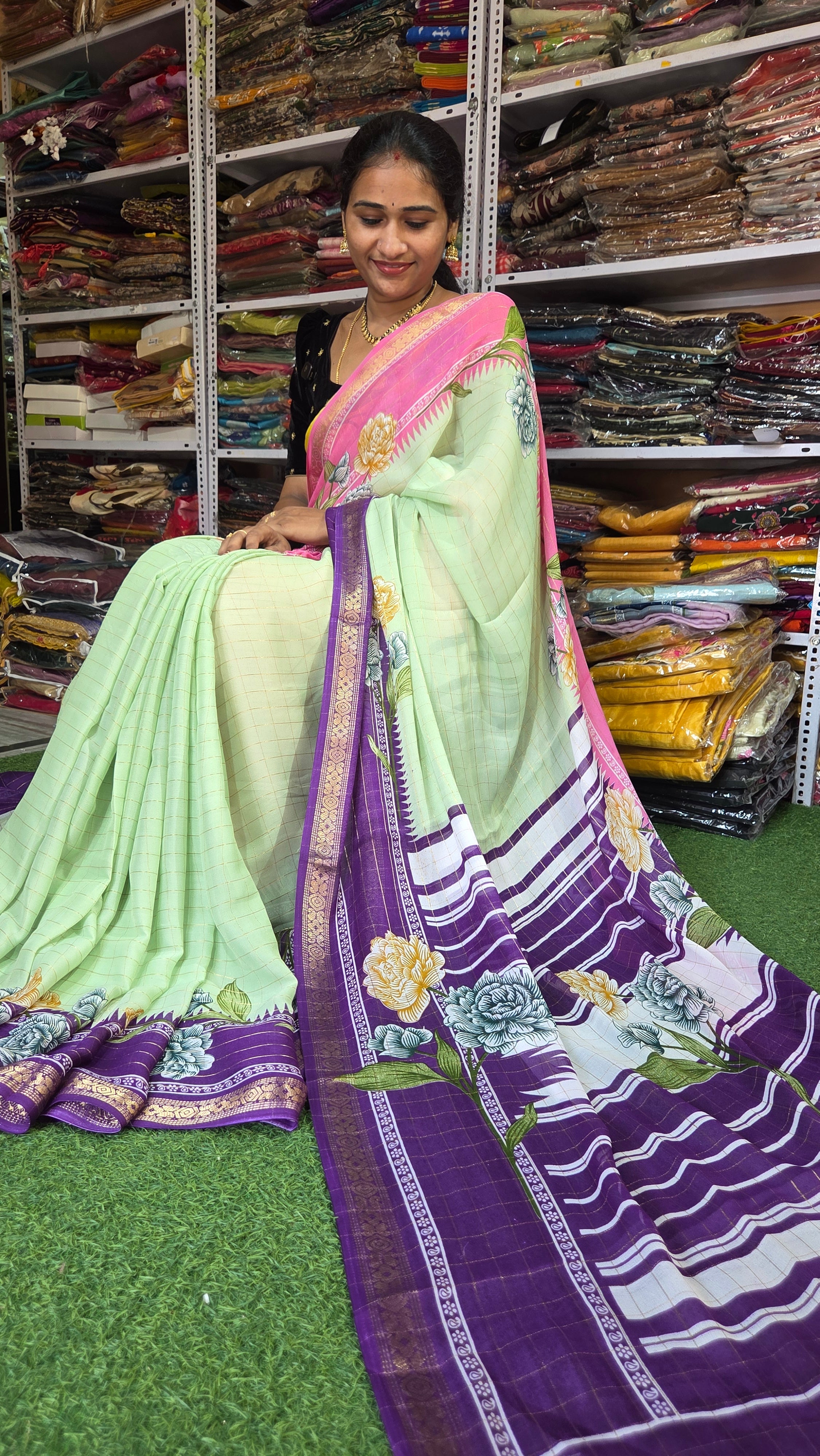 MRC37 premium Georget Saree/ GANGA